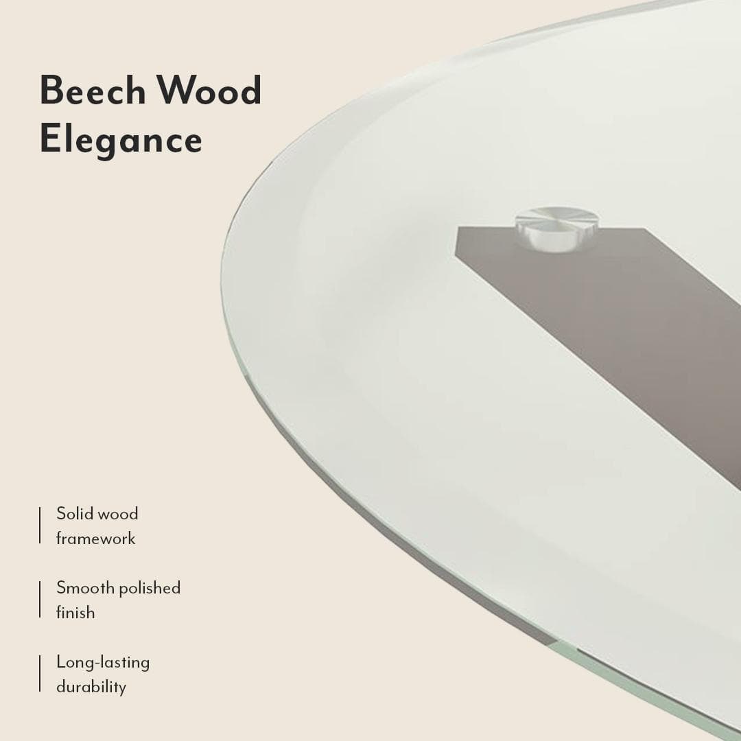 Wesley - Lawson 4 Seater Dining Table Set (Colour- Dark Brown, Finish- Dark Walnut)