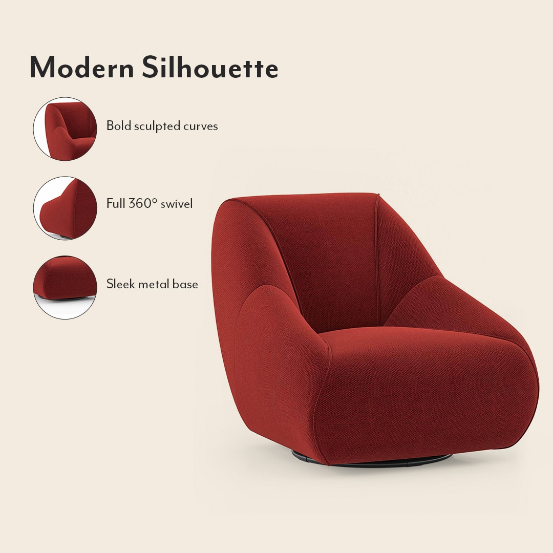 Niyo Lounge Chair in Poppy Colour