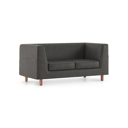 Rubik Essential 2 Seater Fabric Sofa in Steel Colour