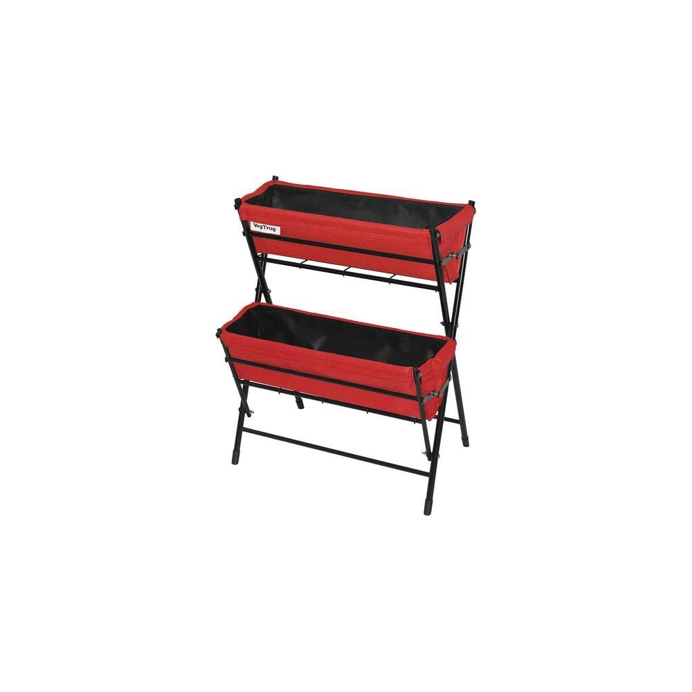 VegTrug Poppy Two Tier Ladder Planter with Red Liner