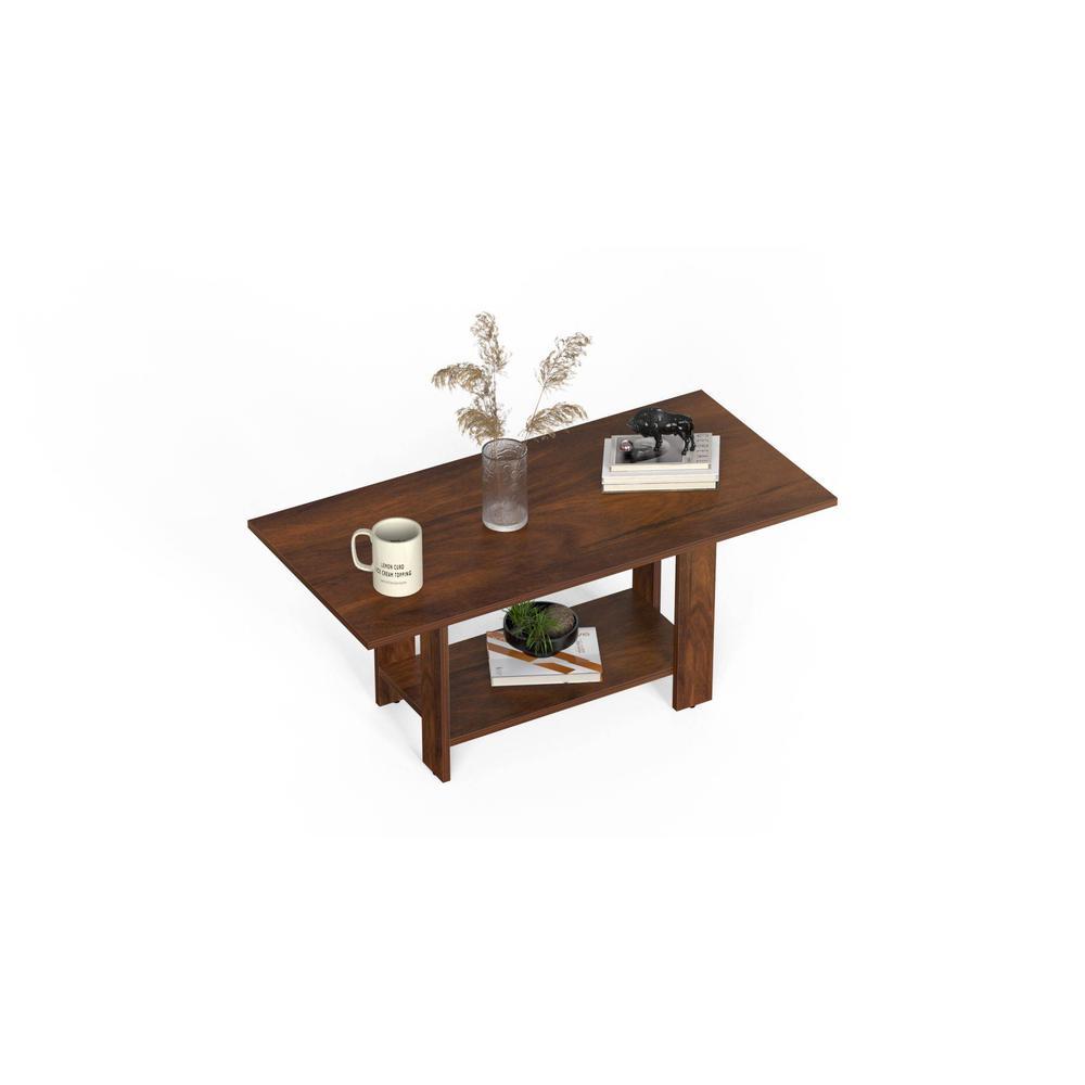 Osnale Engineered Wood Rectangular Shape Coffee Center Sofa Tea/Teapoy Console Table For Sofa Set Living Room Home Hall (Brown Maple)