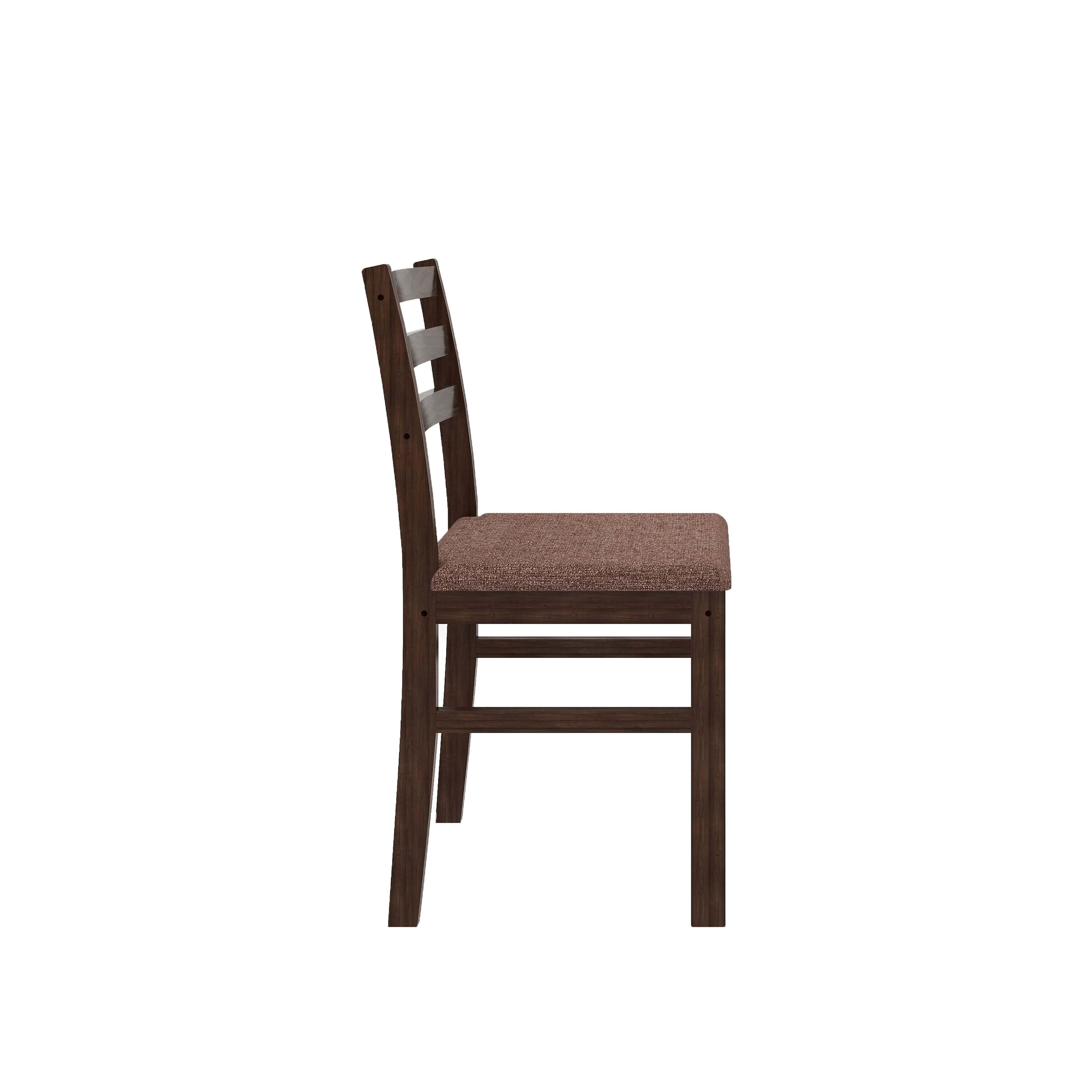 Seattle Starter Dining Set 1+4 (Rubberwood, Dark Cappuccino Finish)