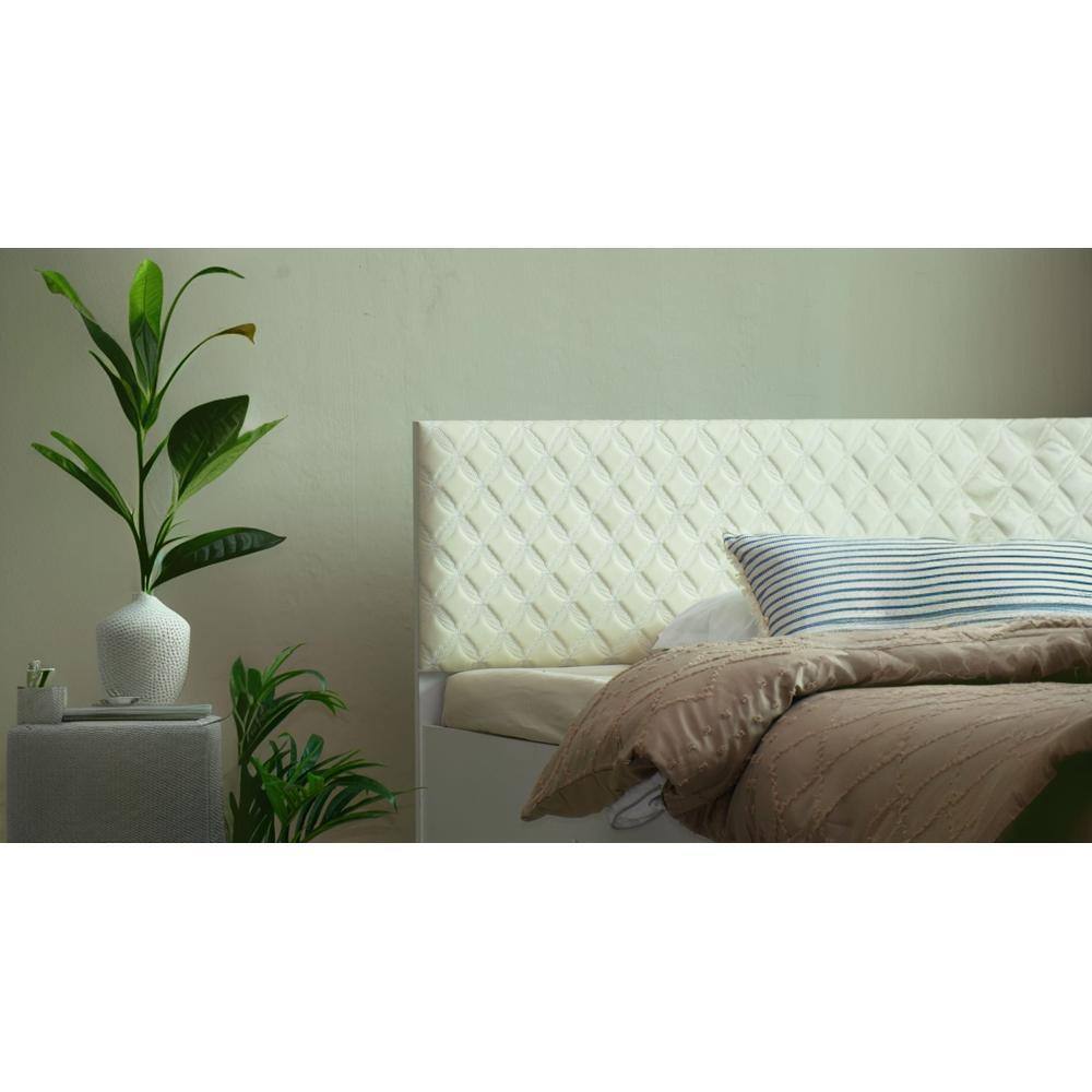 Timber Engineered Wood Queen Size Bed In White Finish