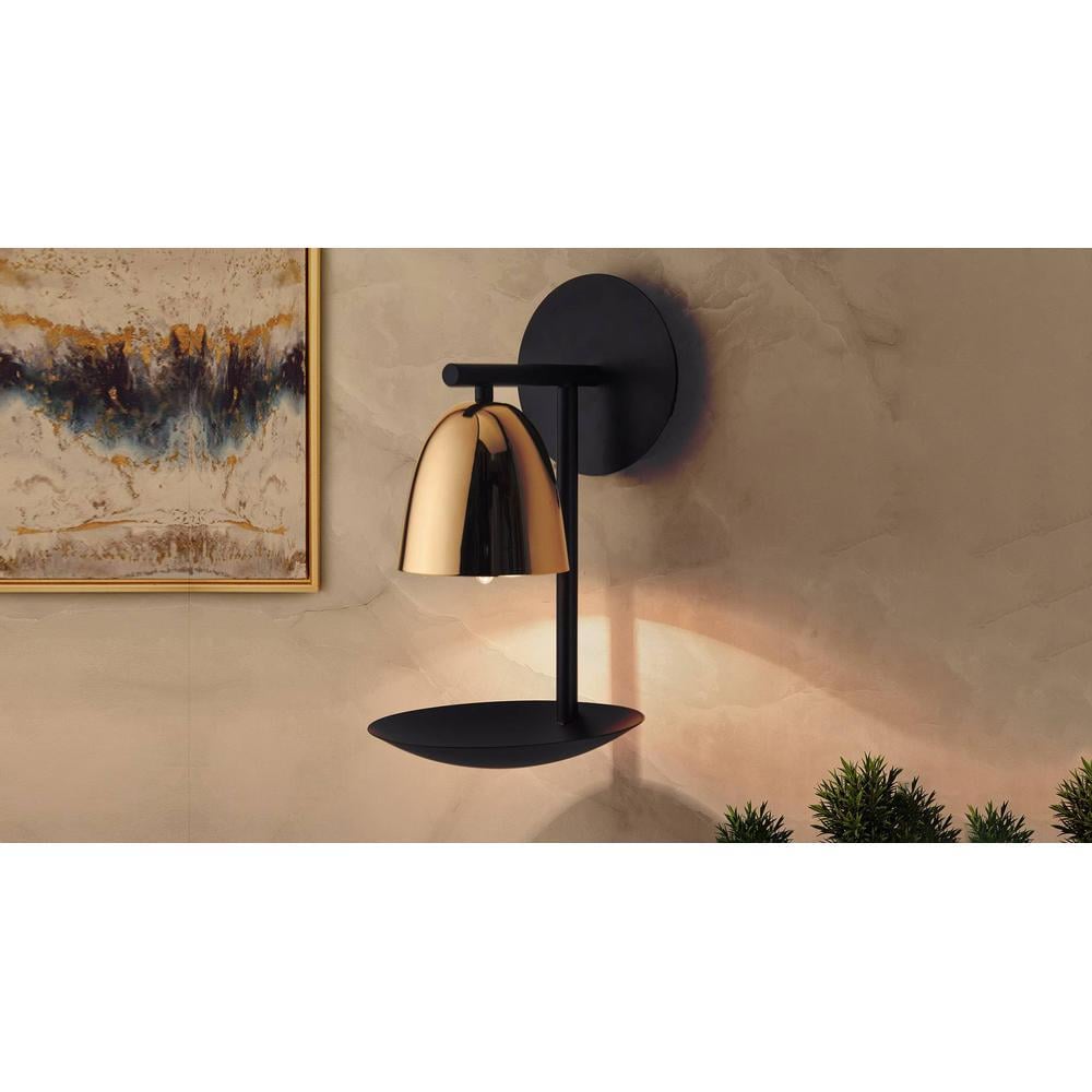 Pitchford Black and Copper Wall Sconce