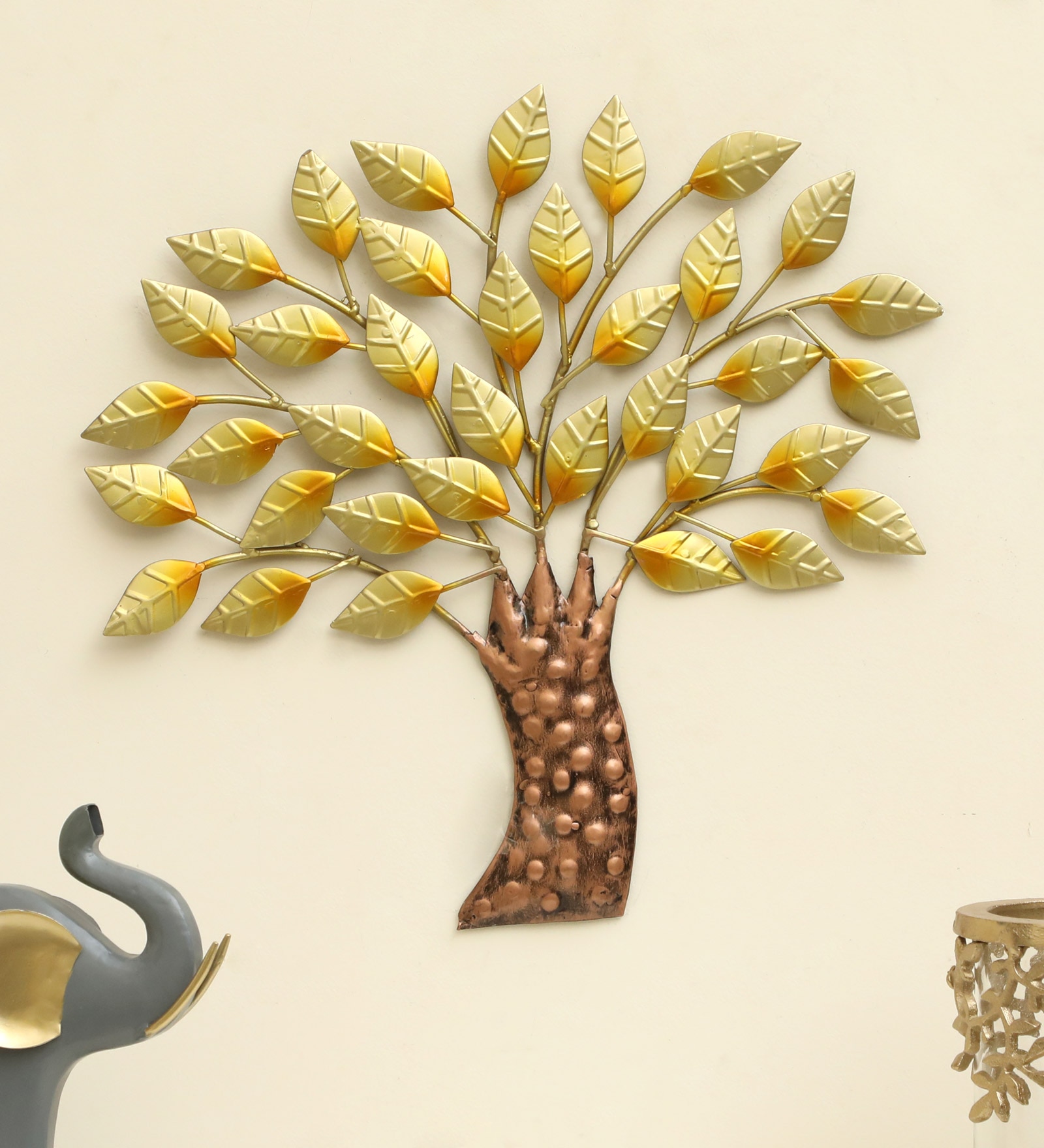 Ava Abstract Metal Wall Decor in Multicolor Set of 1 - Vedas Exports