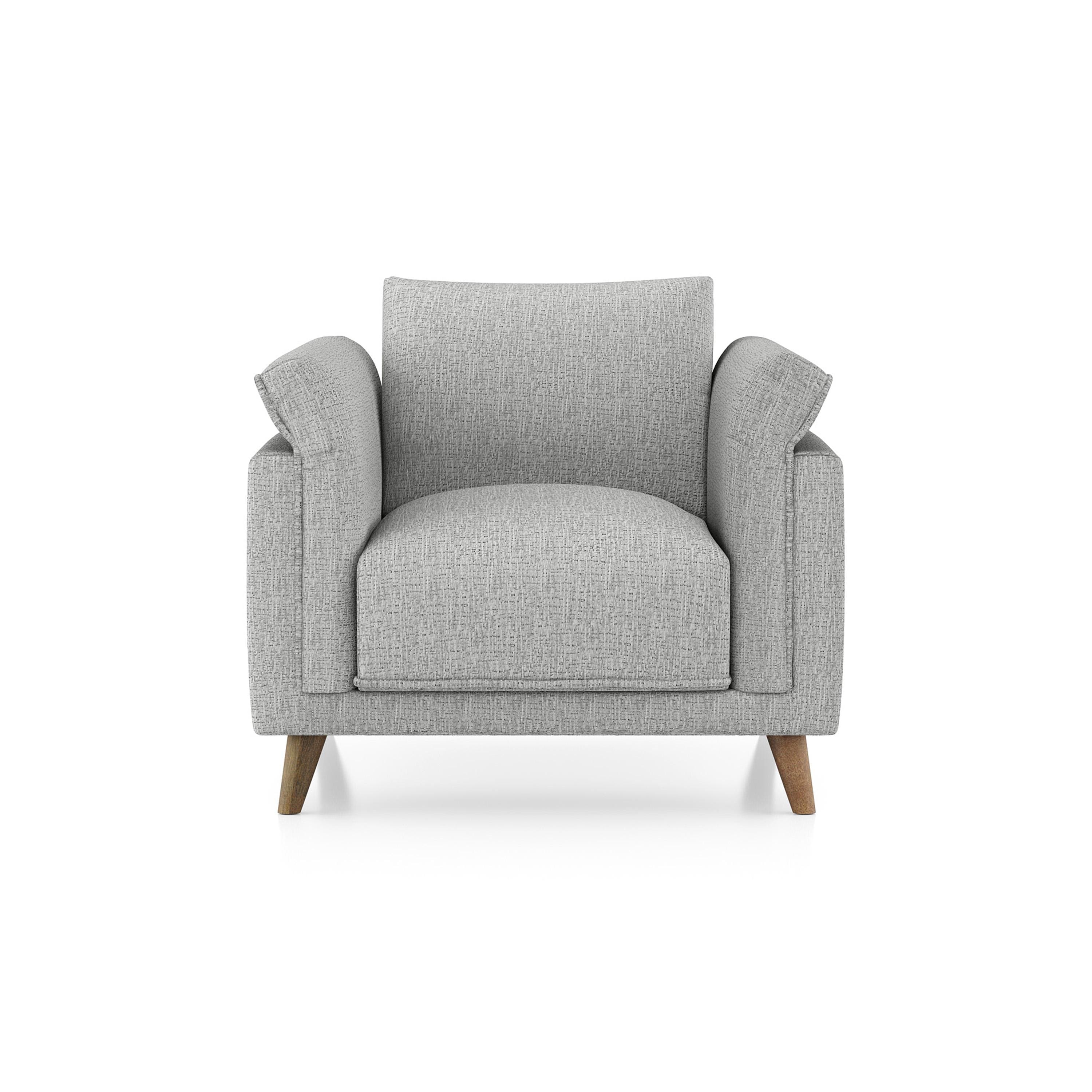 Diana 1 Seater Fabric Sofa In Grey Colour