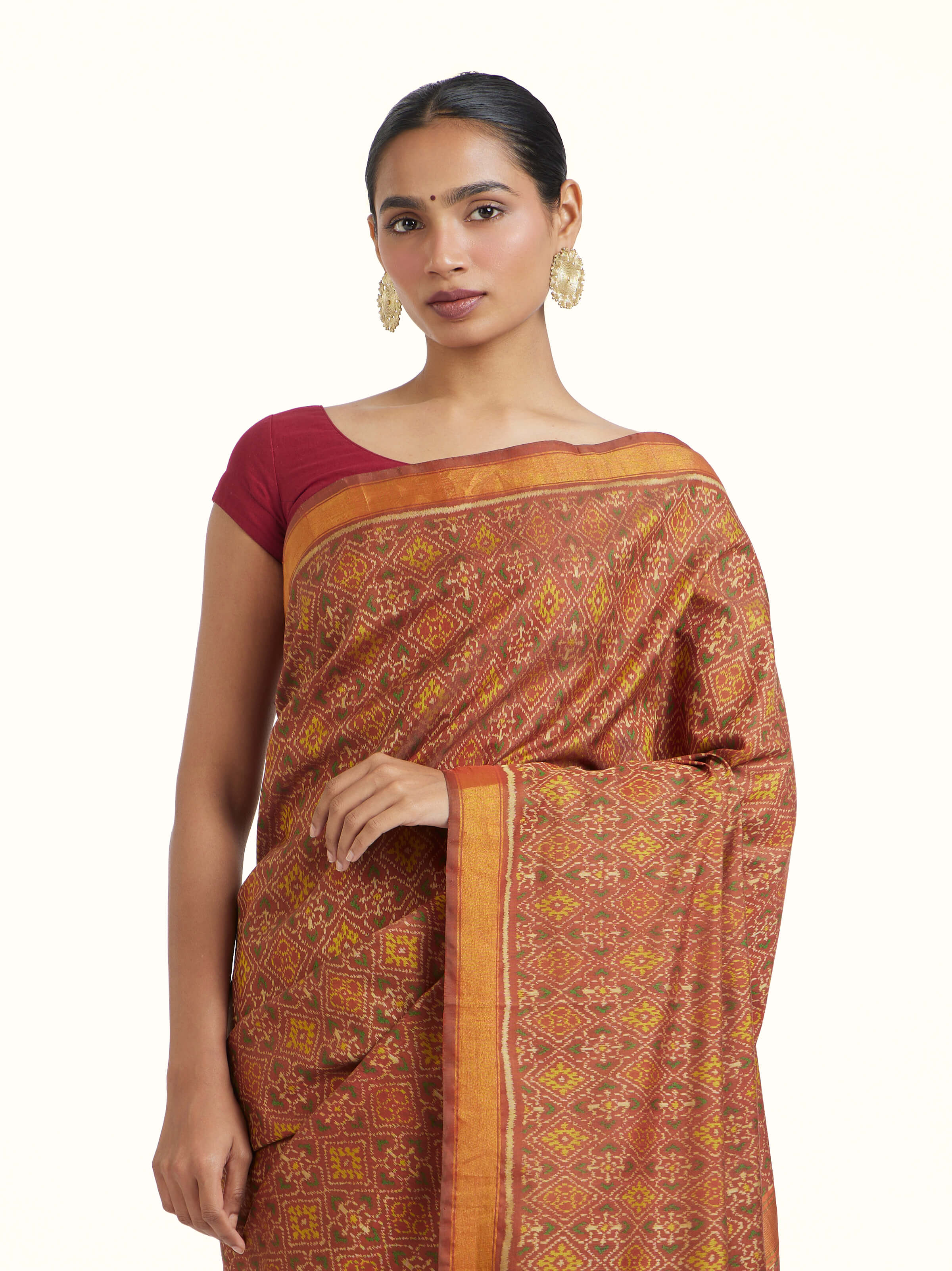 Silk Patola Single Ikat Saree