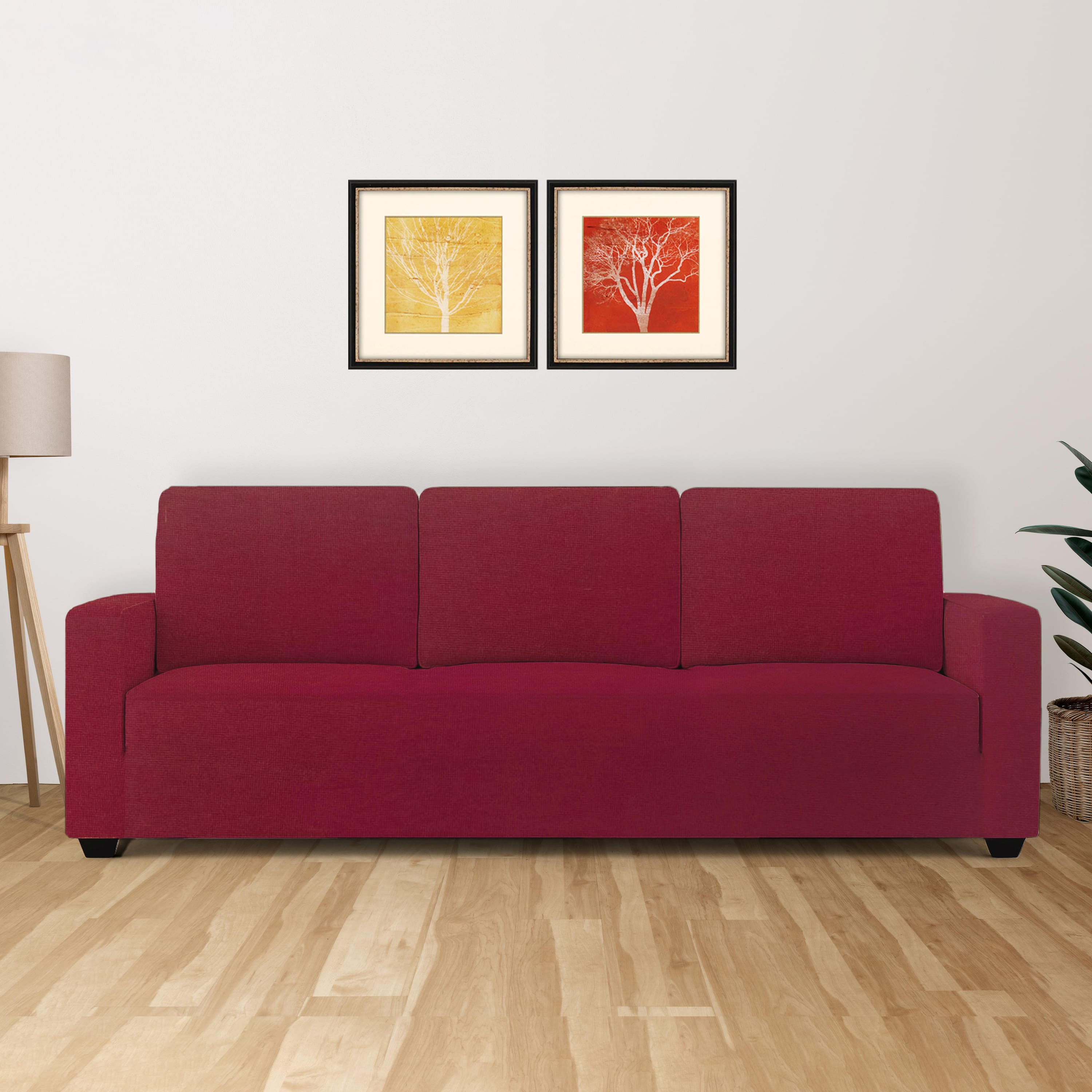 3 Seater Magenta Sofa Cover