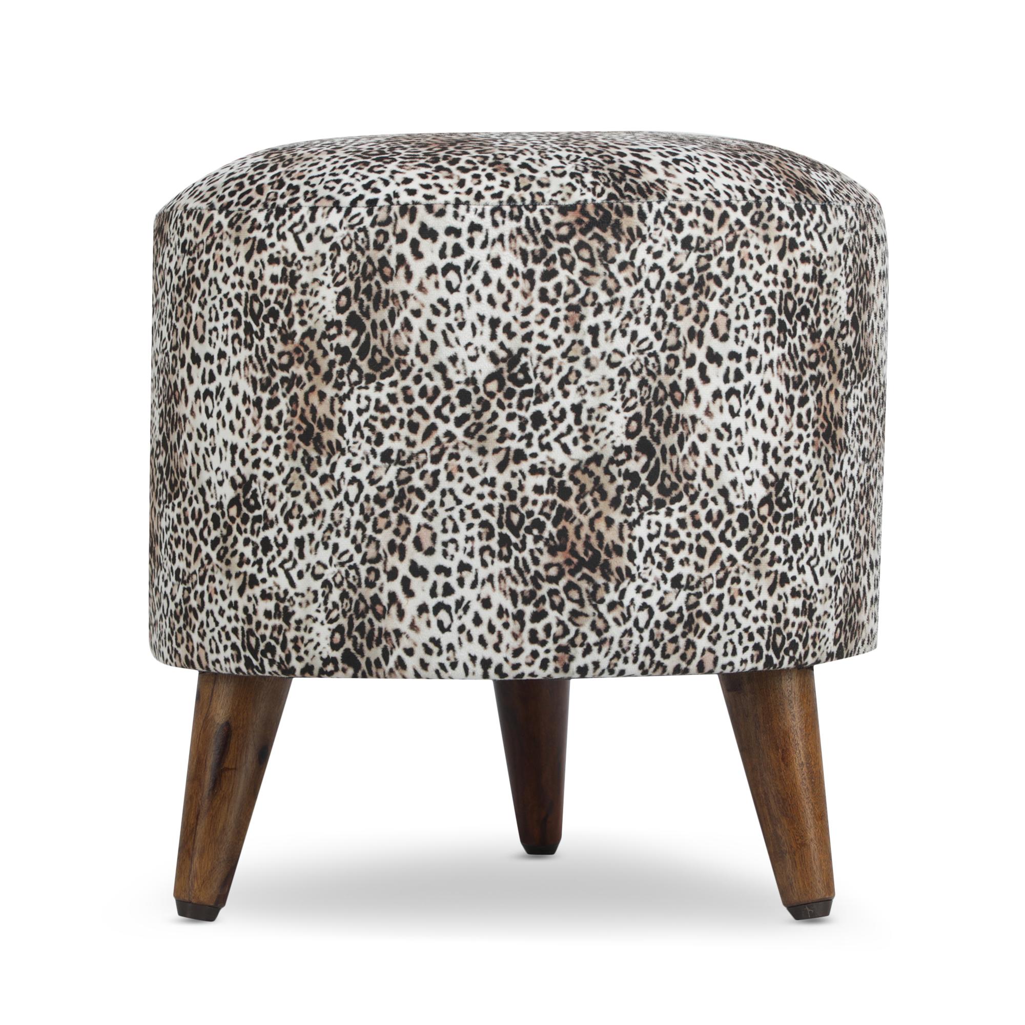 Nova Solid Wood  Ottomon in  Grey Colour