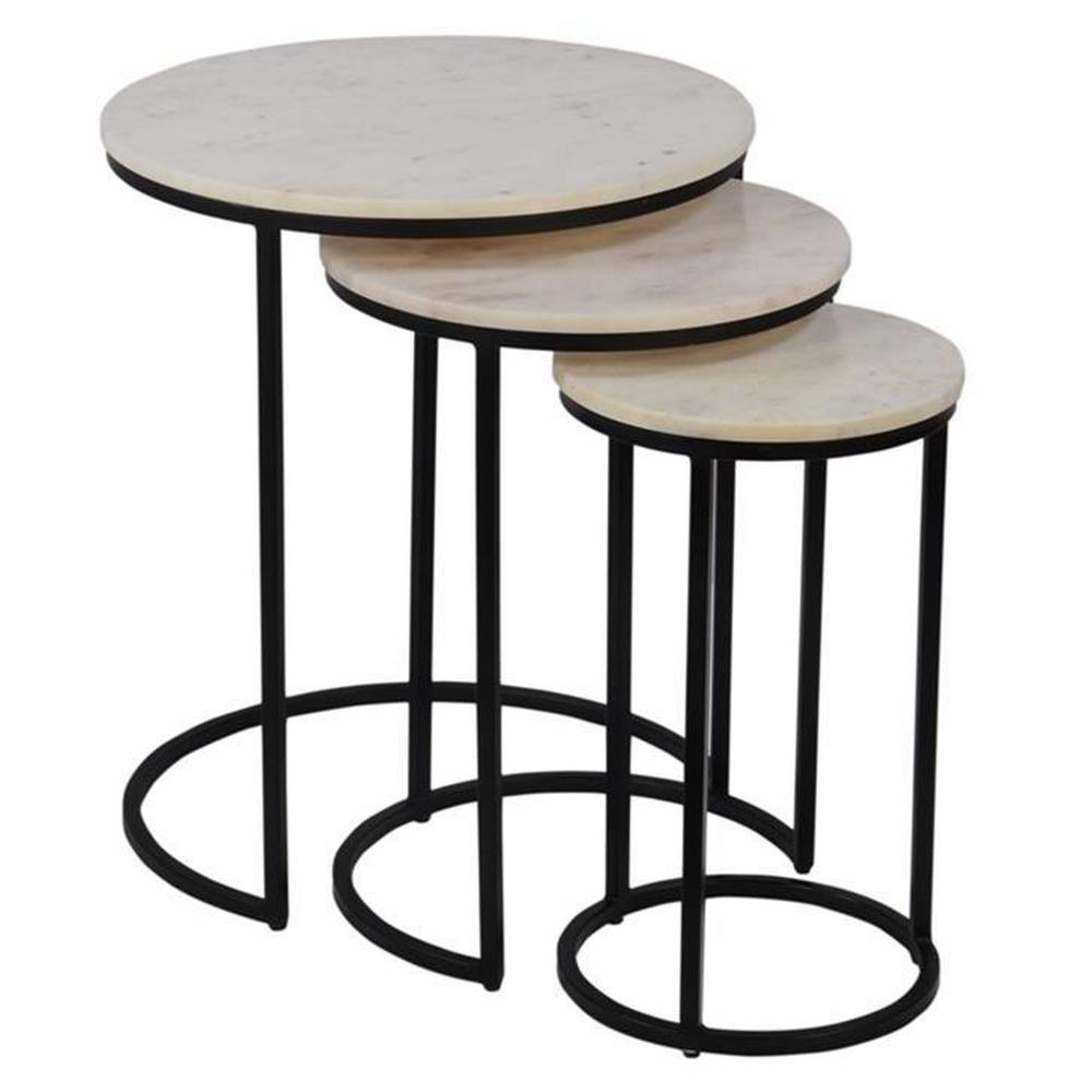 Lochellen Metal Side Table in Black Finish