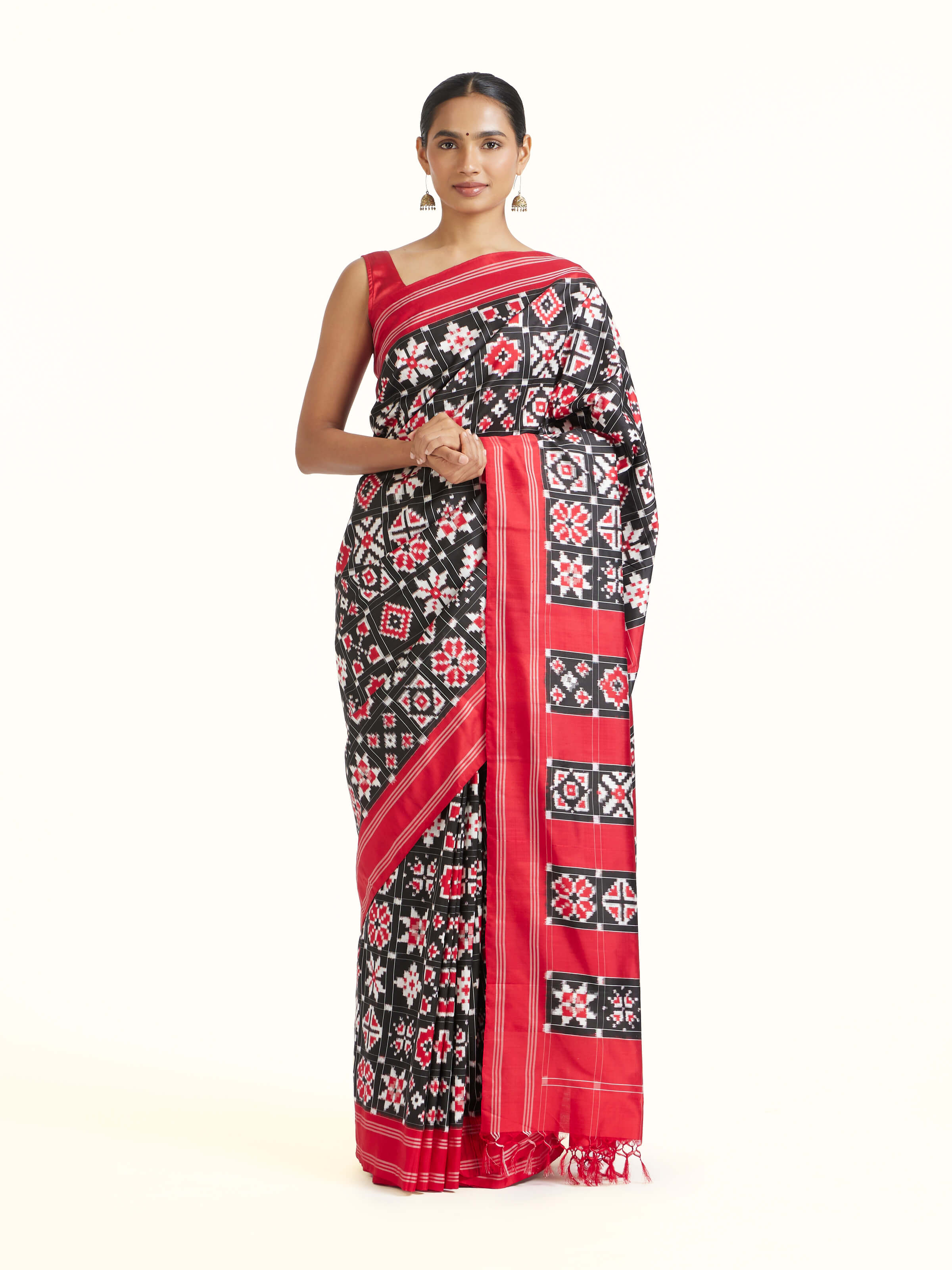 Black Telia Rumal Ikat Saree