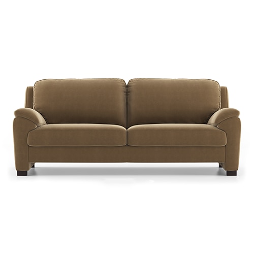Farina Luxe 3 Seater Fabric Sofa in Fawn Velvet Colour
