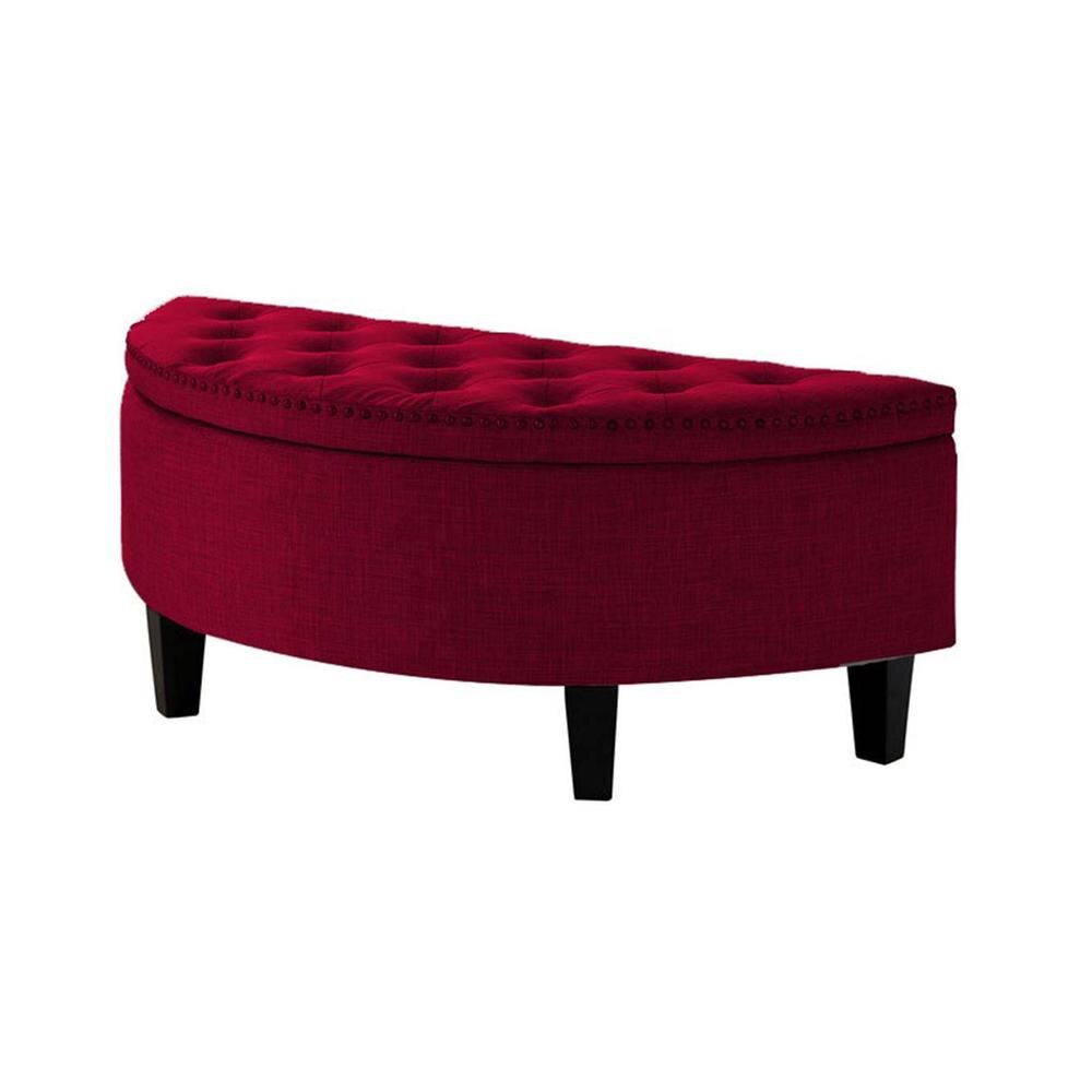 Replon 2 Ottoman with Storage Color in Maroon