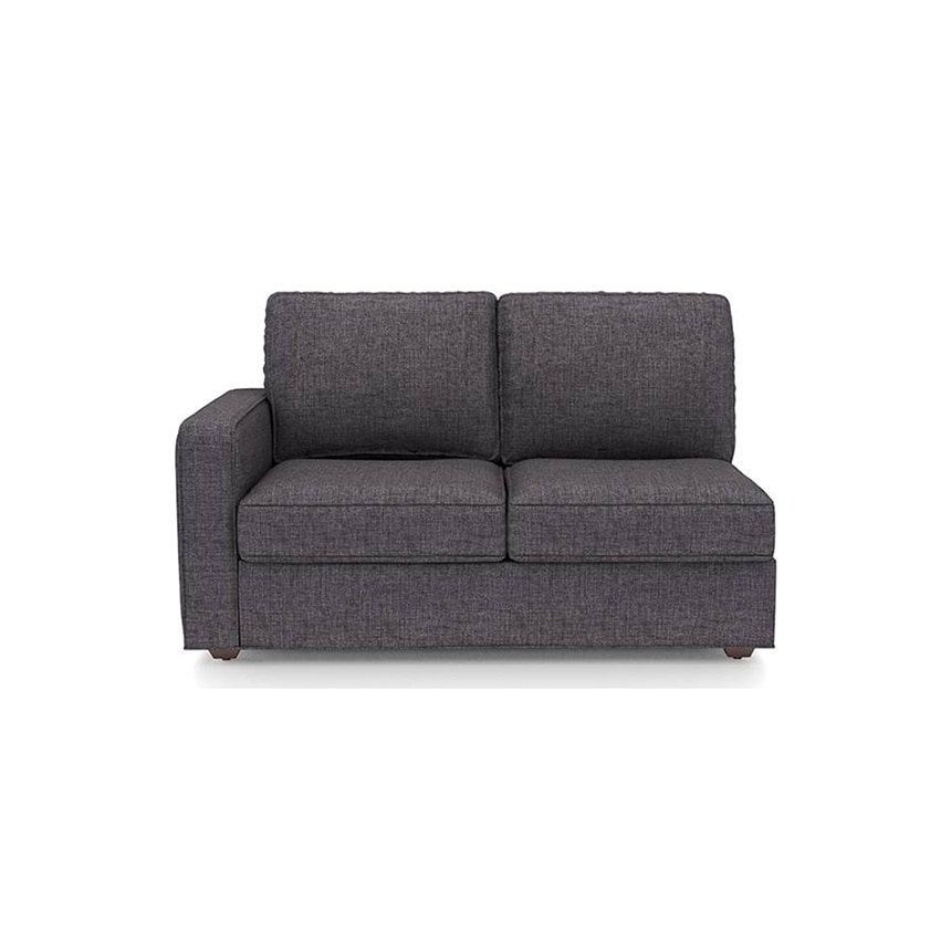 Apollo Compact Sofa (Colour : Steel, Cushion : Soft, Back Type : Regular, Seating Capacity : Right Aligned 2 Seater + Right Aligned Chaise + Ottoman)