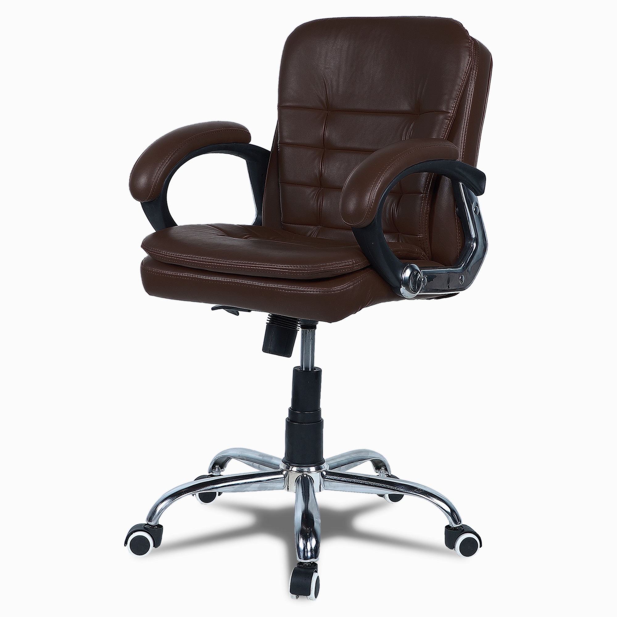 Veaoilaa Mid Back Executive Chair in Brown Colour