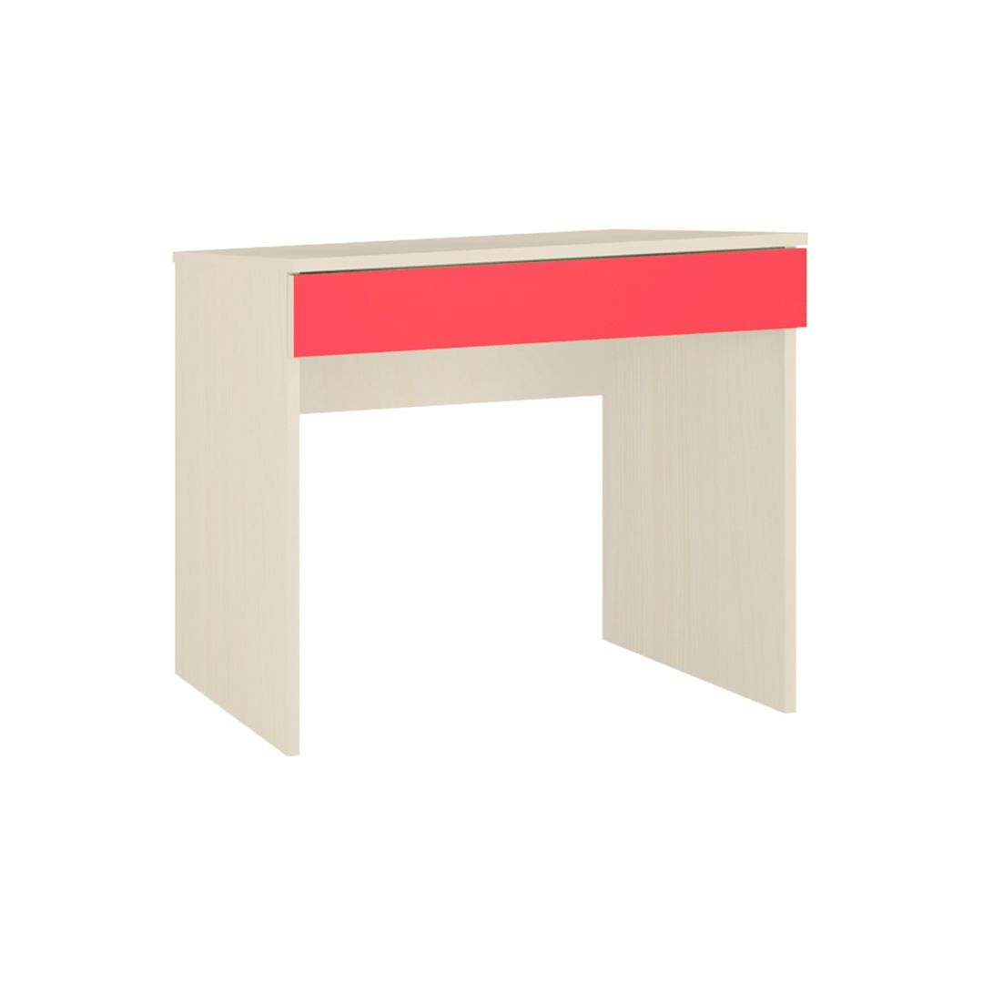 Primera Kids Study Desk with Drawer in Light Woodgrain Finish Strawberry Pink Colour