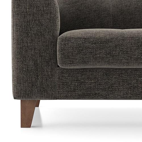 Verona Premium 1 Seater Fabric Sofa in Smoke Colour