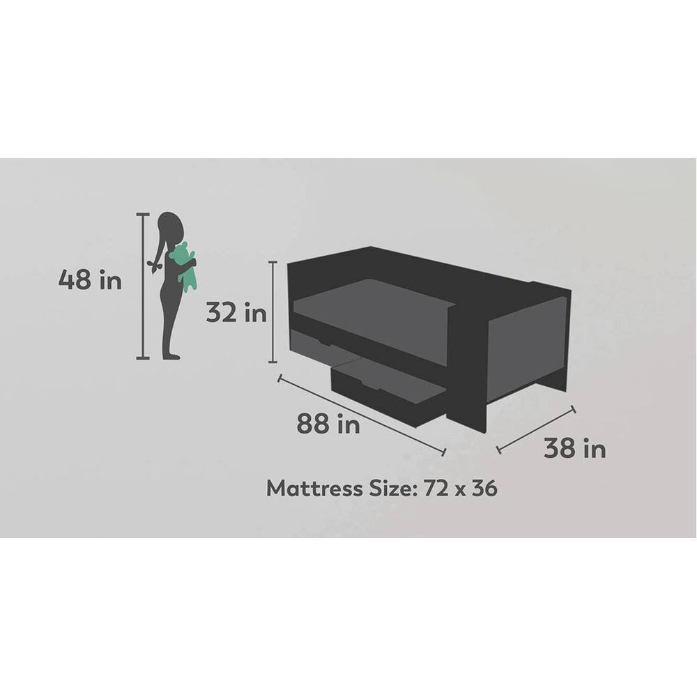 Corner Engineered Wood Drawer Storage Bed in Red Colour