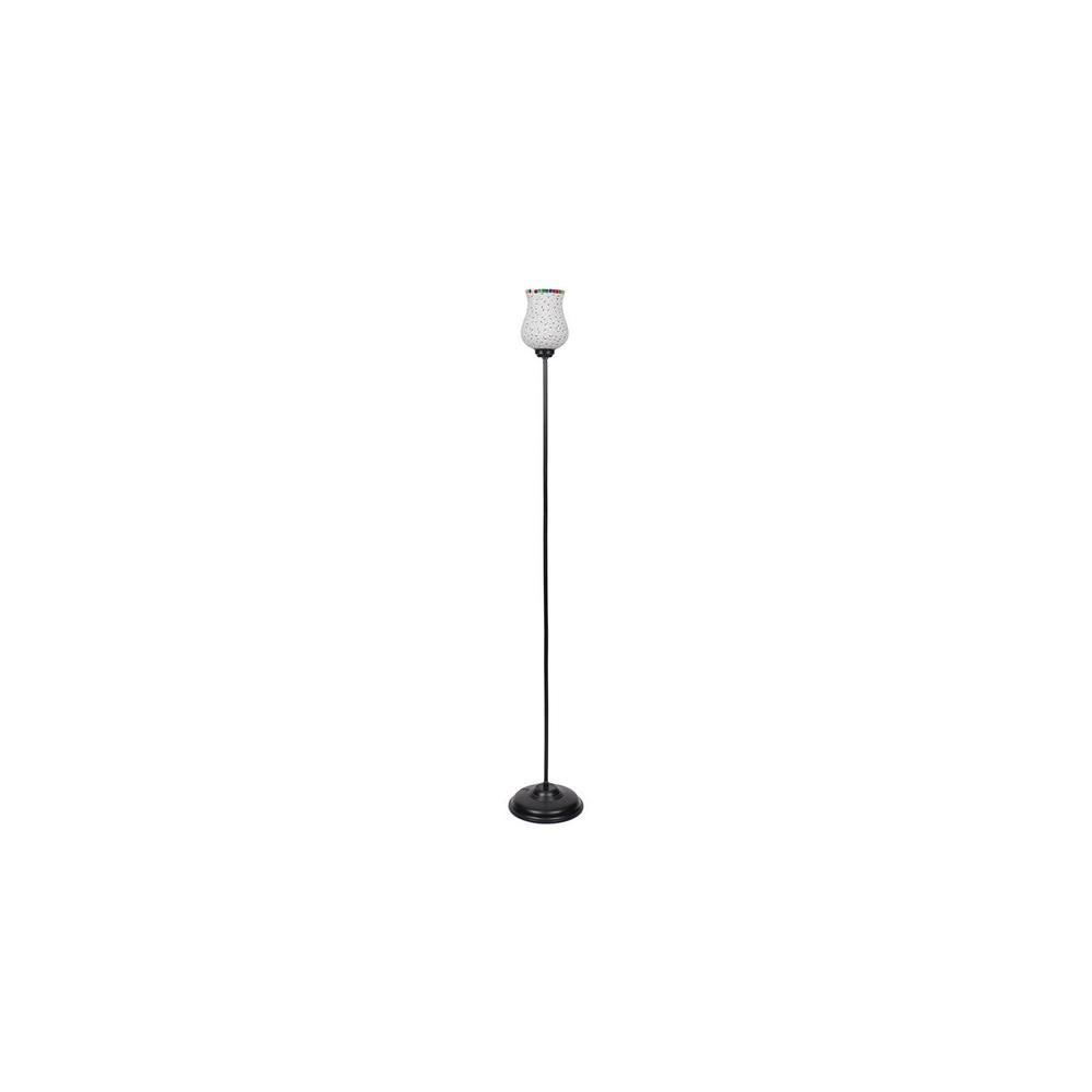 Mitchell Black Glass Shade Floor Lamp
