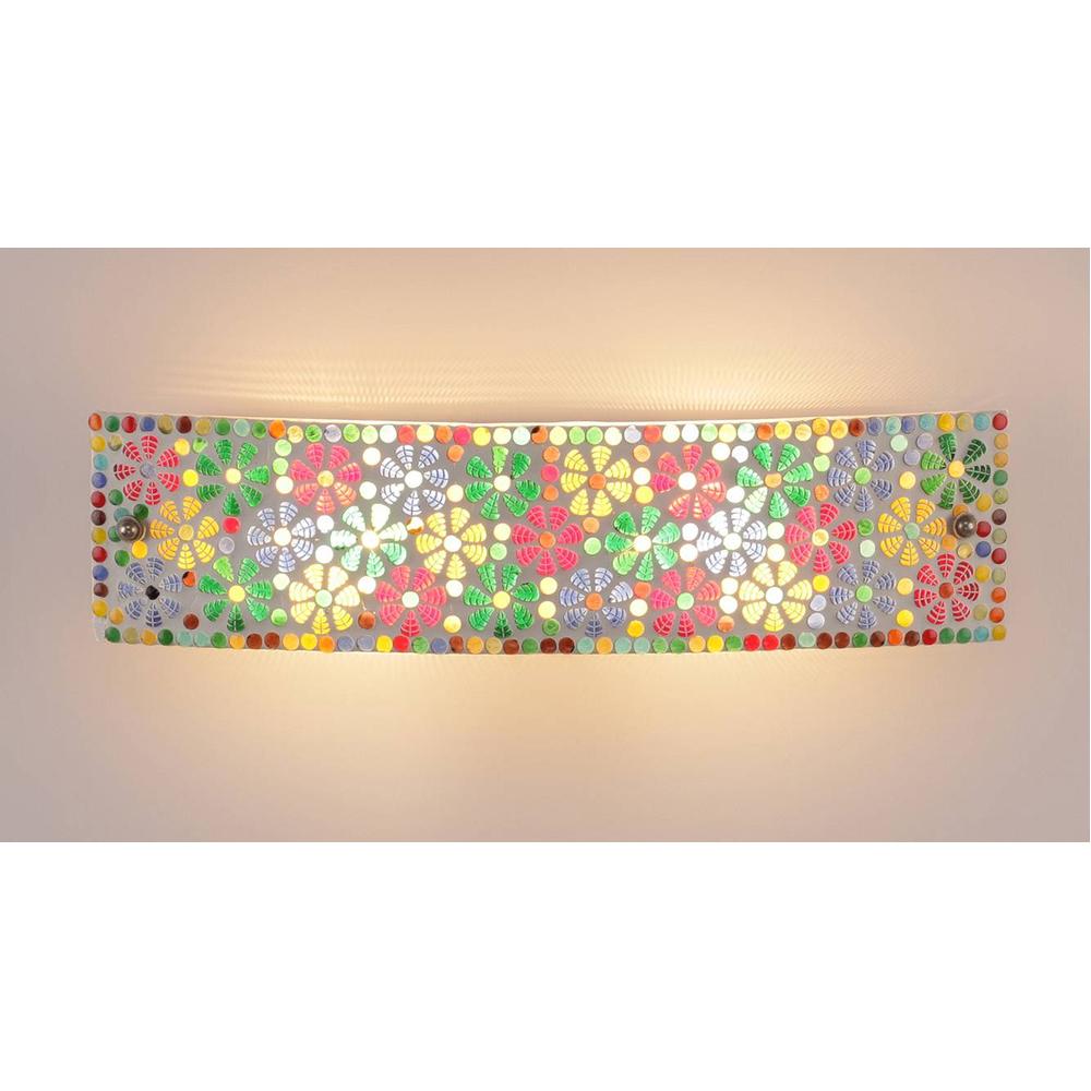 Iker Multicolour Glass Wall Light