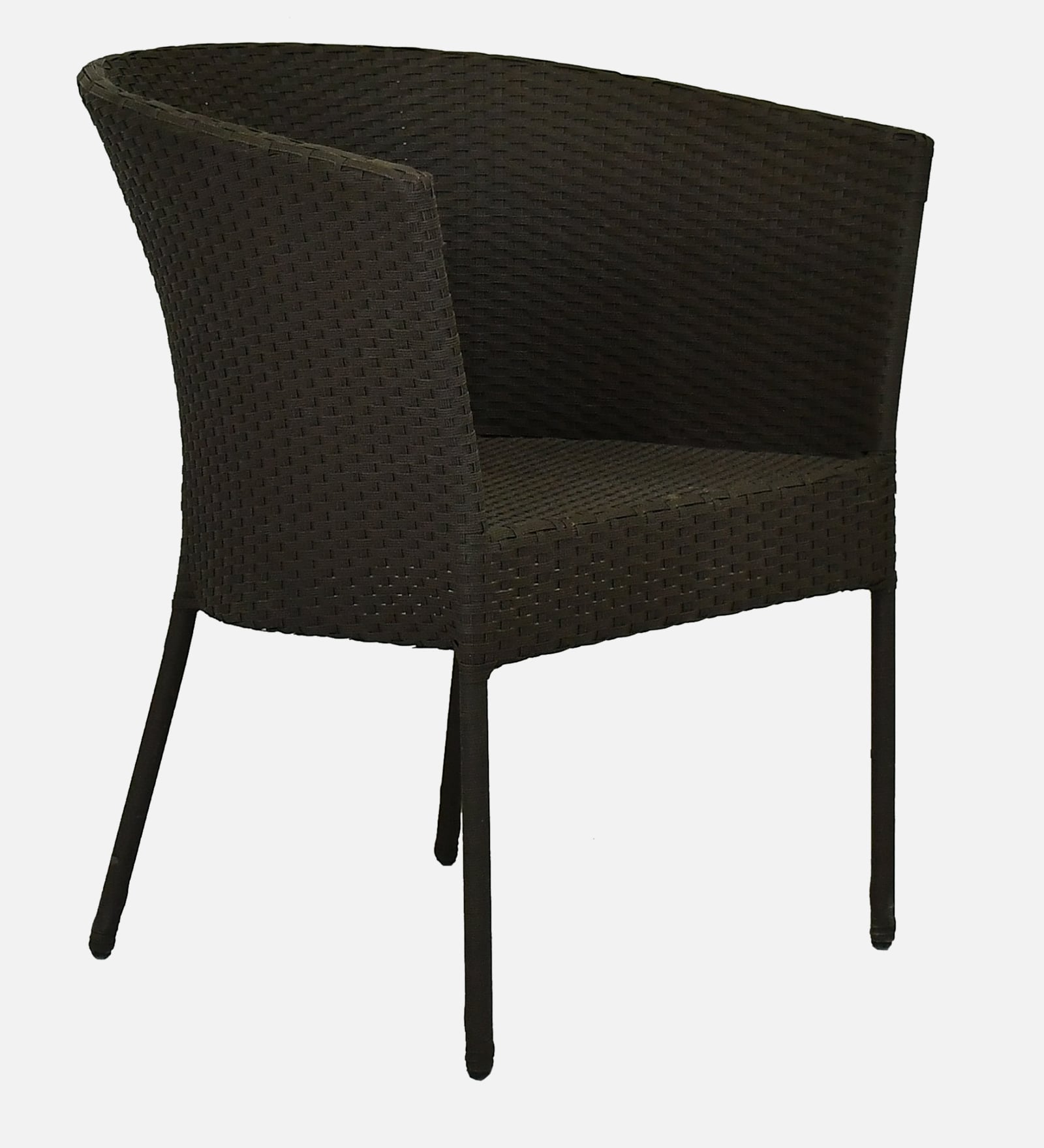 Lismore  Wicker Table And Chair Set In Brown Finish