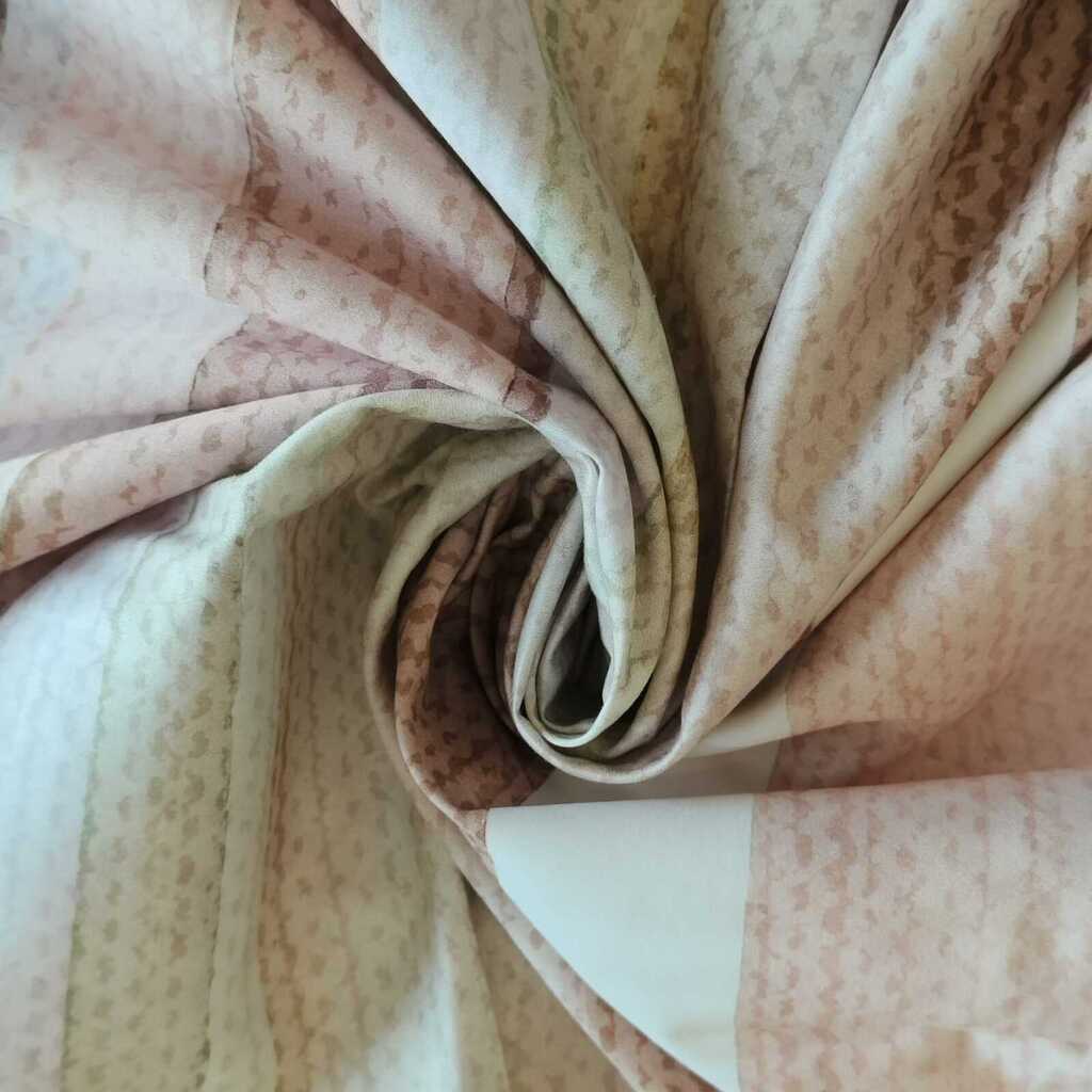 Multicolor Abstract 400 TC Cotton Satin Flat Super King Bed Size Bedsheet With 2 Pilllow Covers  Threads