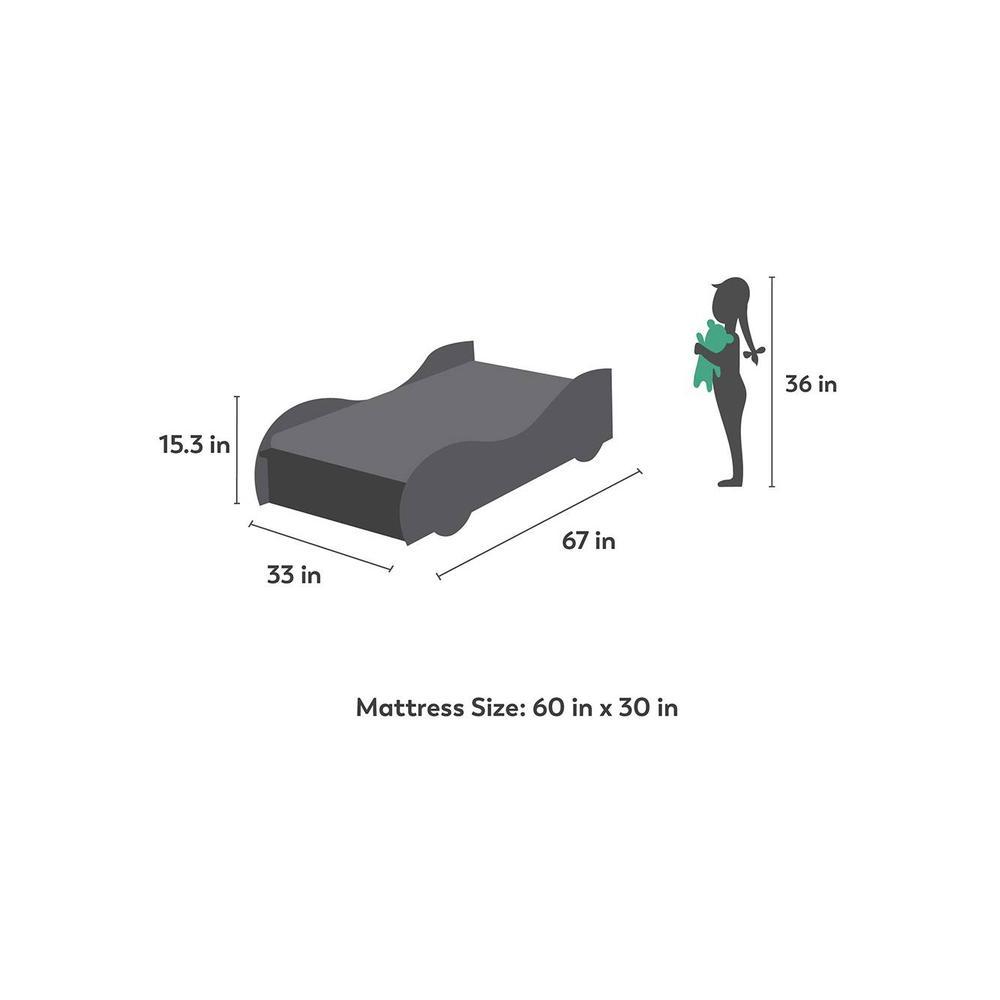 Gum Engineered Wood Open Storage Bed in Grey Colour