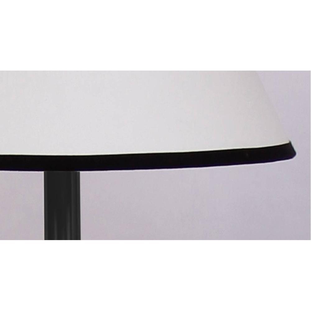 Carmelo Multicolour Fabric Shade Floor Lamp with Black Iron Base