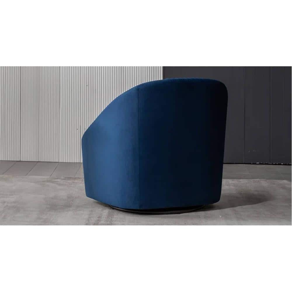 Chrishun Velvet Accent Chair in Navy Blue Colour