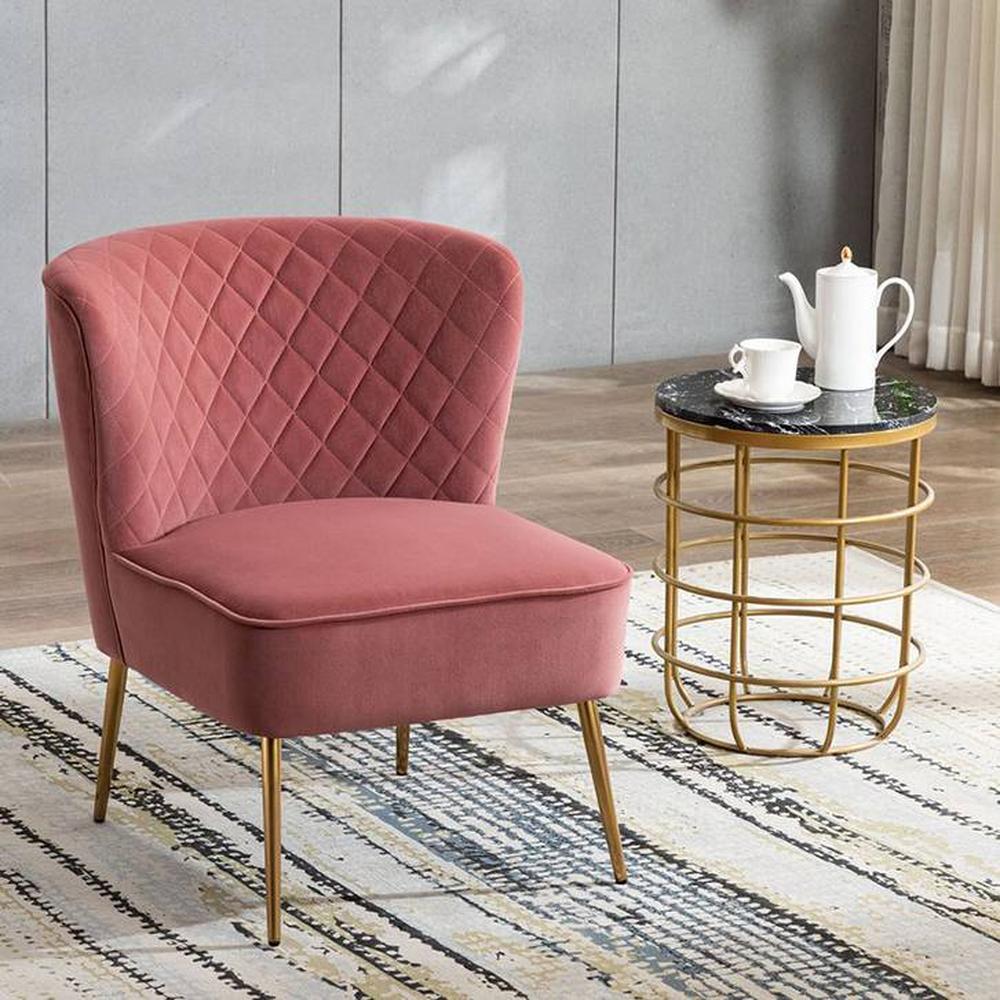 Ruba Accent Chair in Pink Colour