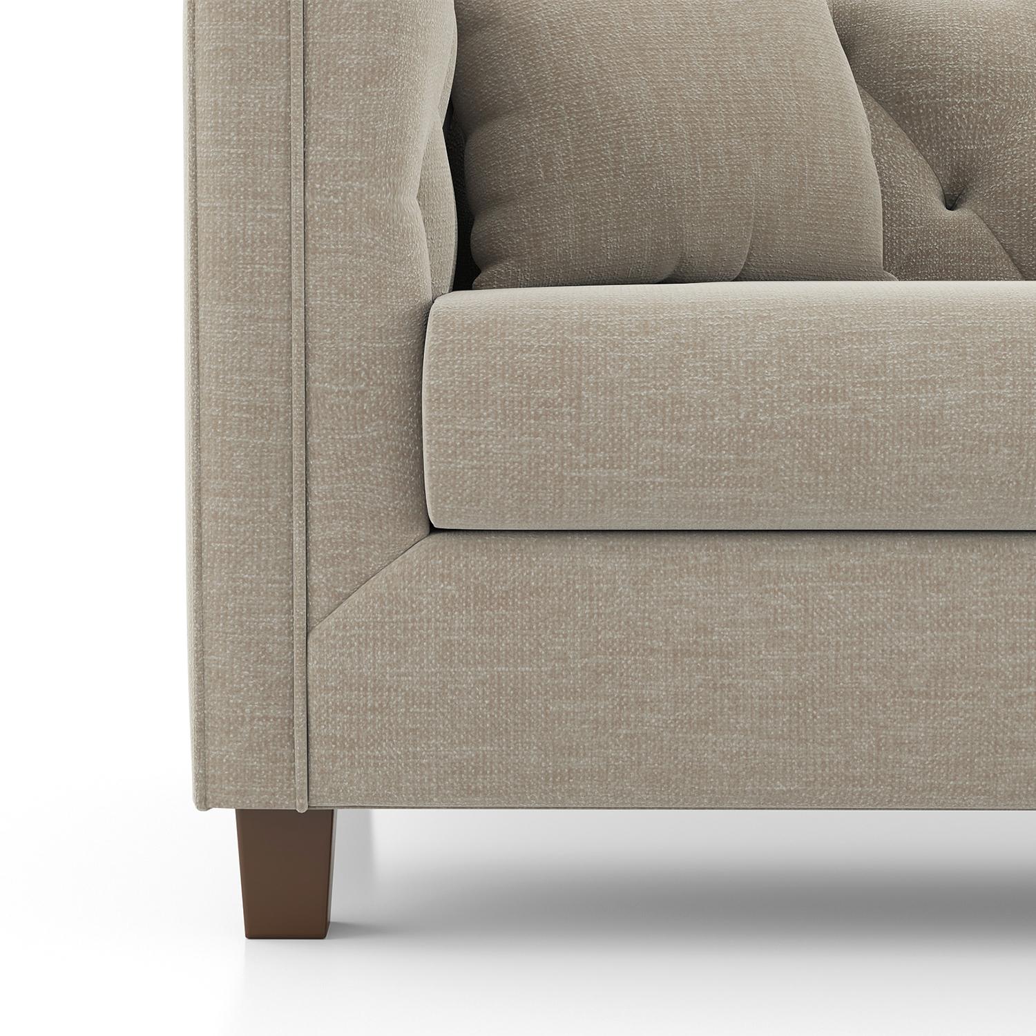 Windsor 3 Seater Fabric Sofa (Colour: Oyster Beige)