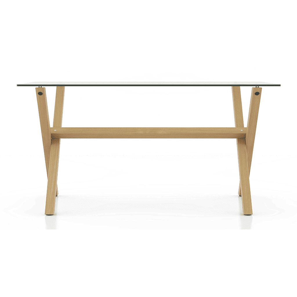 Nobu 6 Seater Glass Top Dining Table
