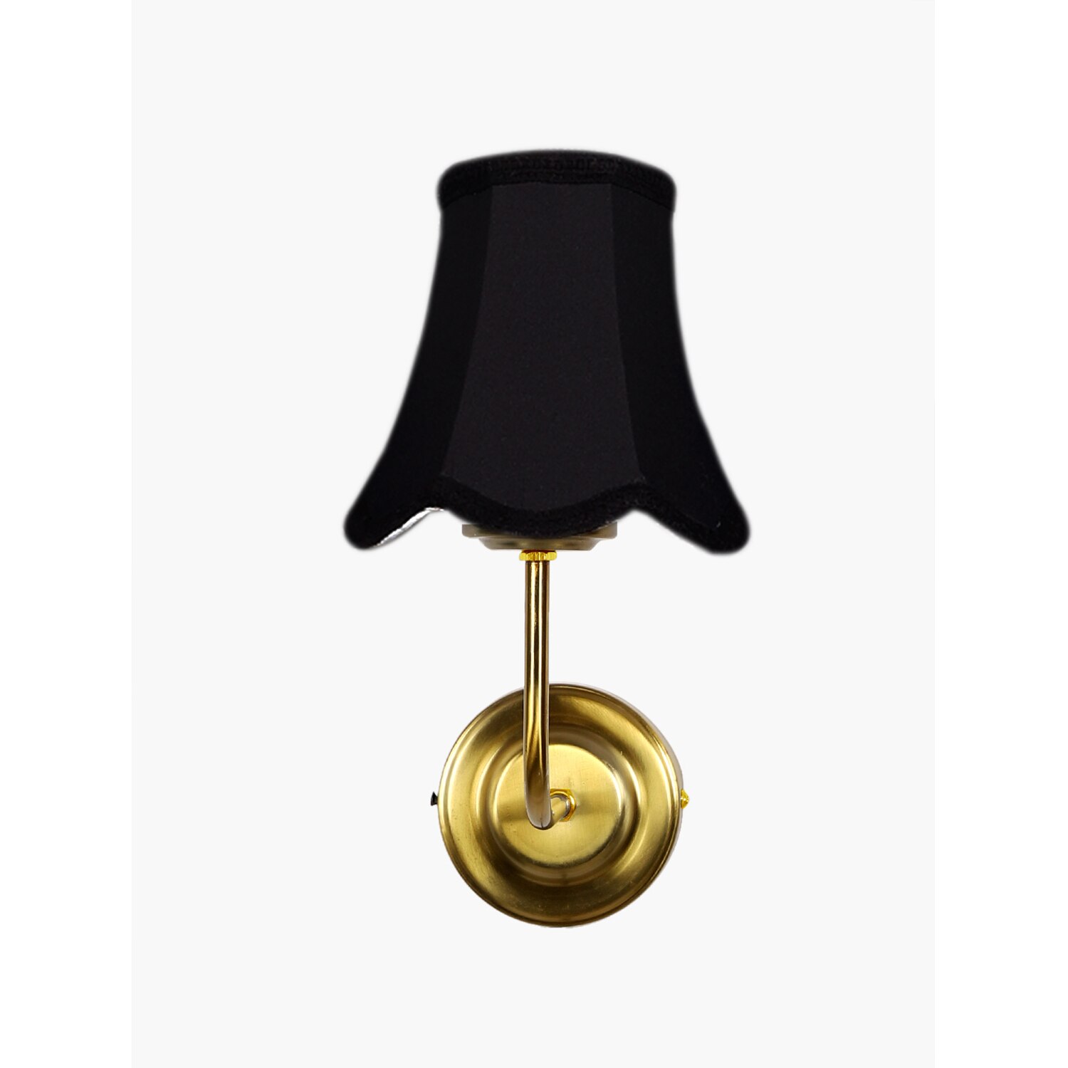 Devansh Gold Wall Mounted Lamp With Black Cotton Shade