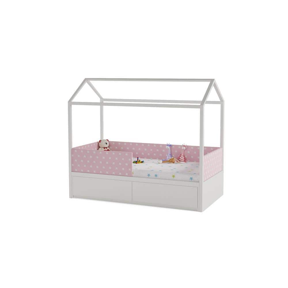 Windchime Engineered Wood Box Storage Bed in Pink Colour