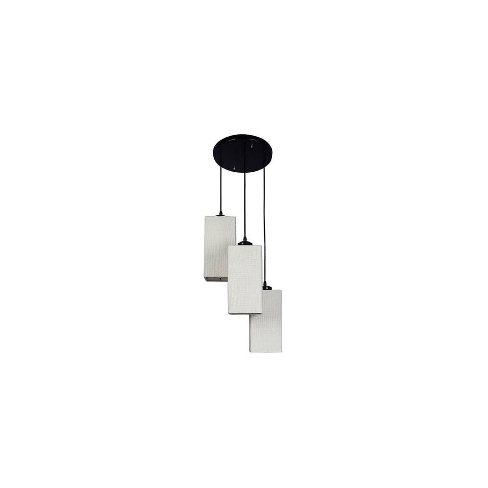 Philip White Natural Fiber Cluster Hanging Light