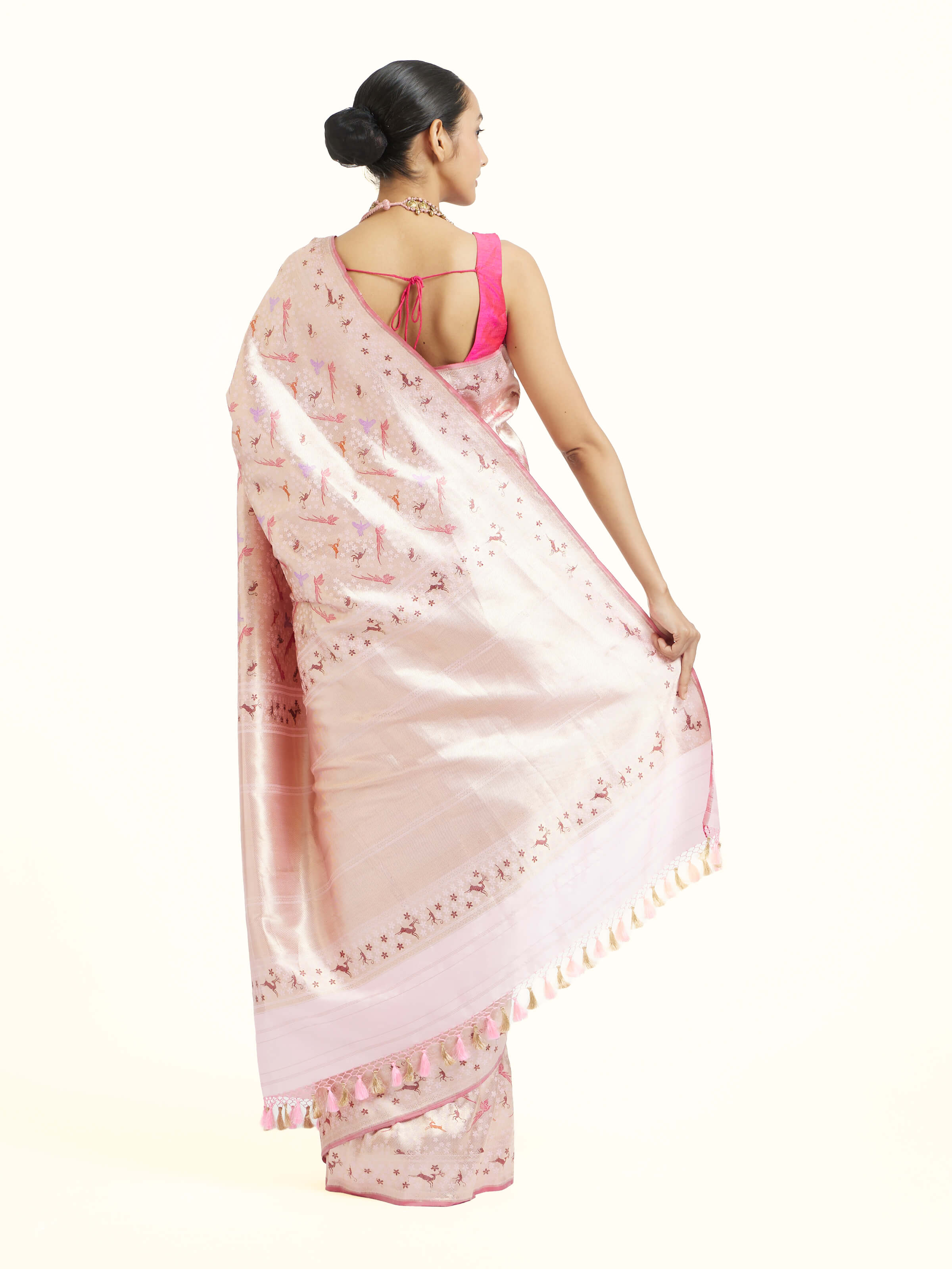 Blush Banarasi Brocade Silk Saree
