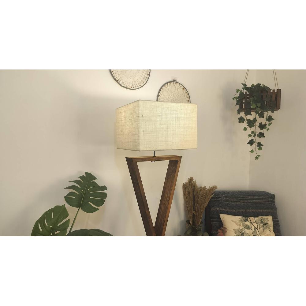 Infinity Beige Jute Floor Lamp with Beige Jute Base