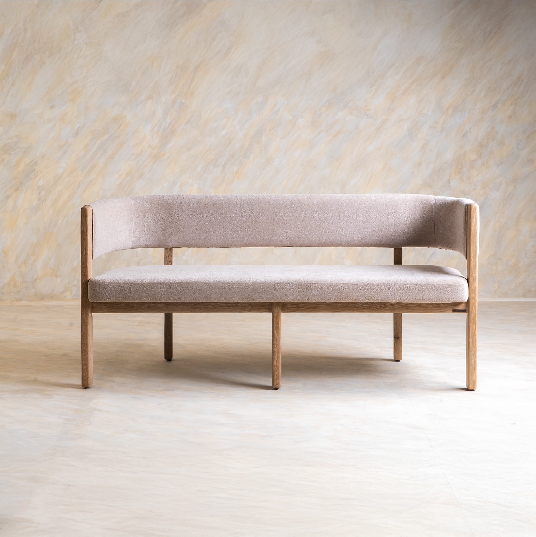 Dune Solid Wood Bench in White Colour - Orange Tree