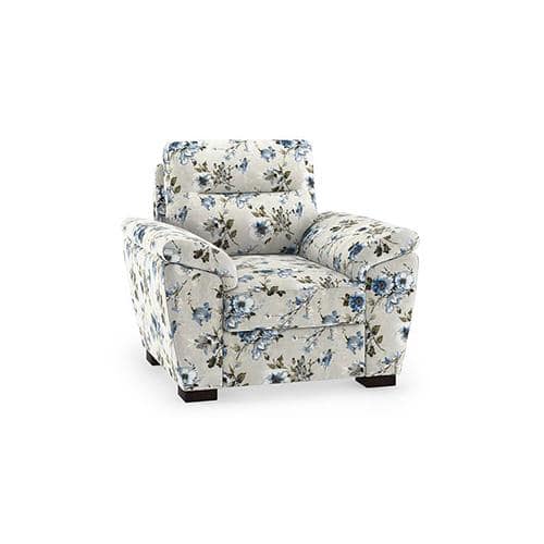 Adelaide Luxe 1 Seater Fabric Sofa in Adrian Velvet Colour