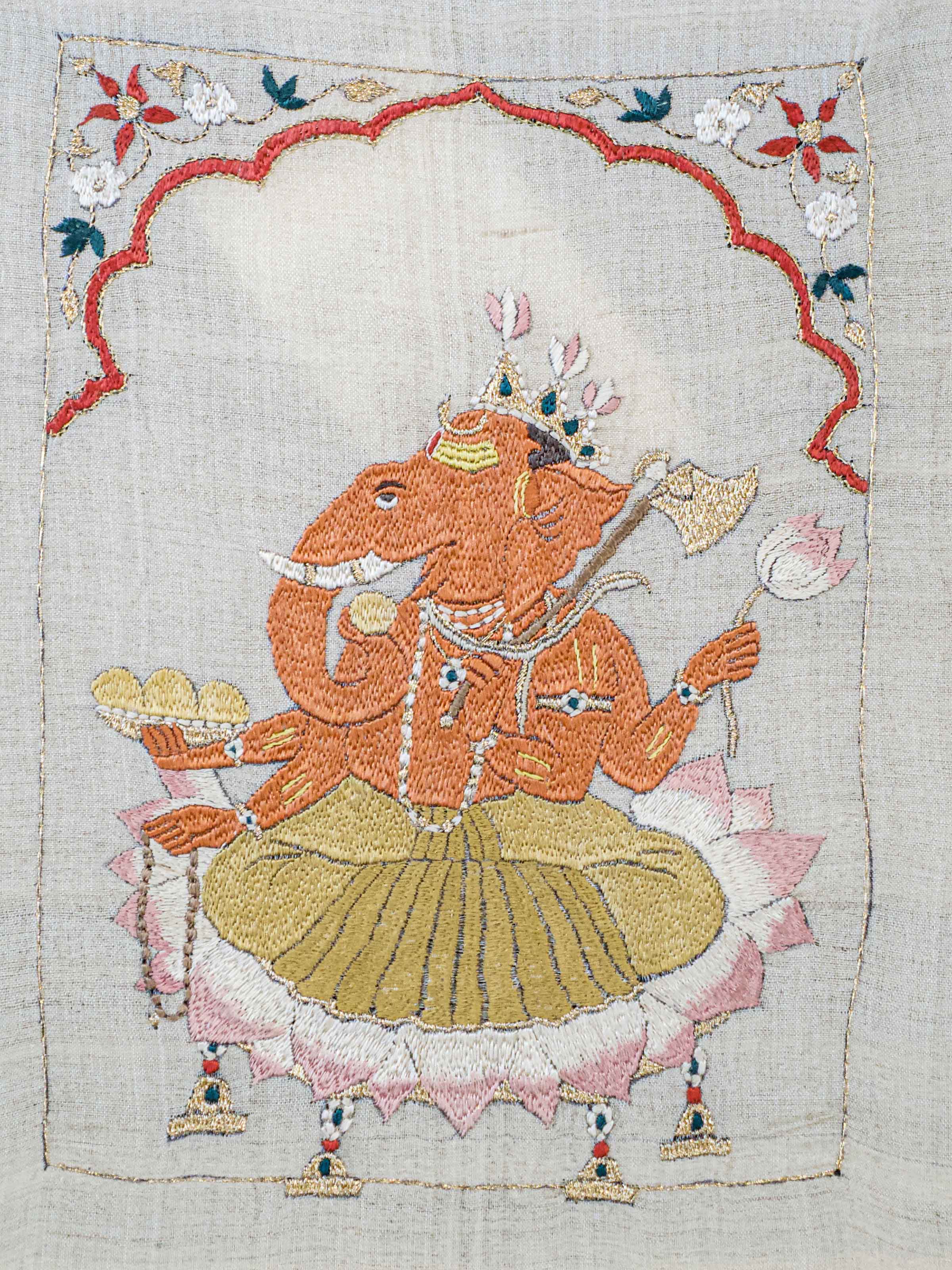 Ganesha Chamba Rumal Wall Hanging