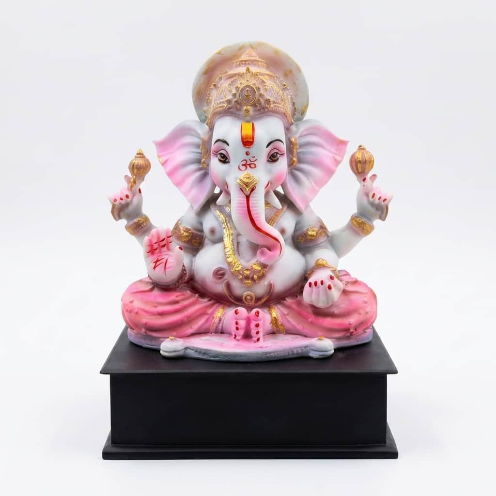 Devotional Siddhi Aura Ganesha Statue in Multicolor Colour - Vedas