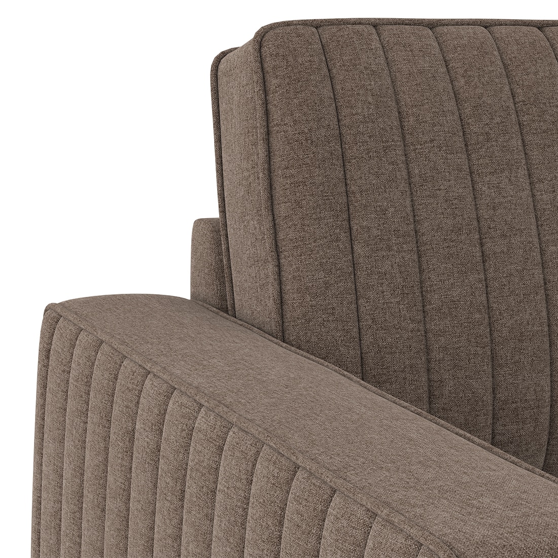 Apollo Neo 1 Seater Fabric Sofa in Daschund Brown Colour (Back Height : Regular, Cushion Type : Hard)
