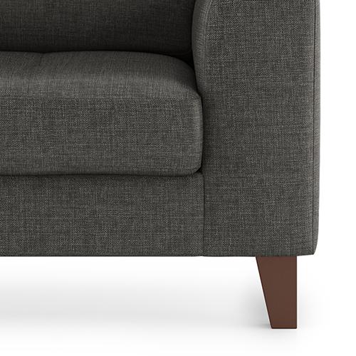 Verona Essential 1 Seater Fabric Sofa in Steel Colour