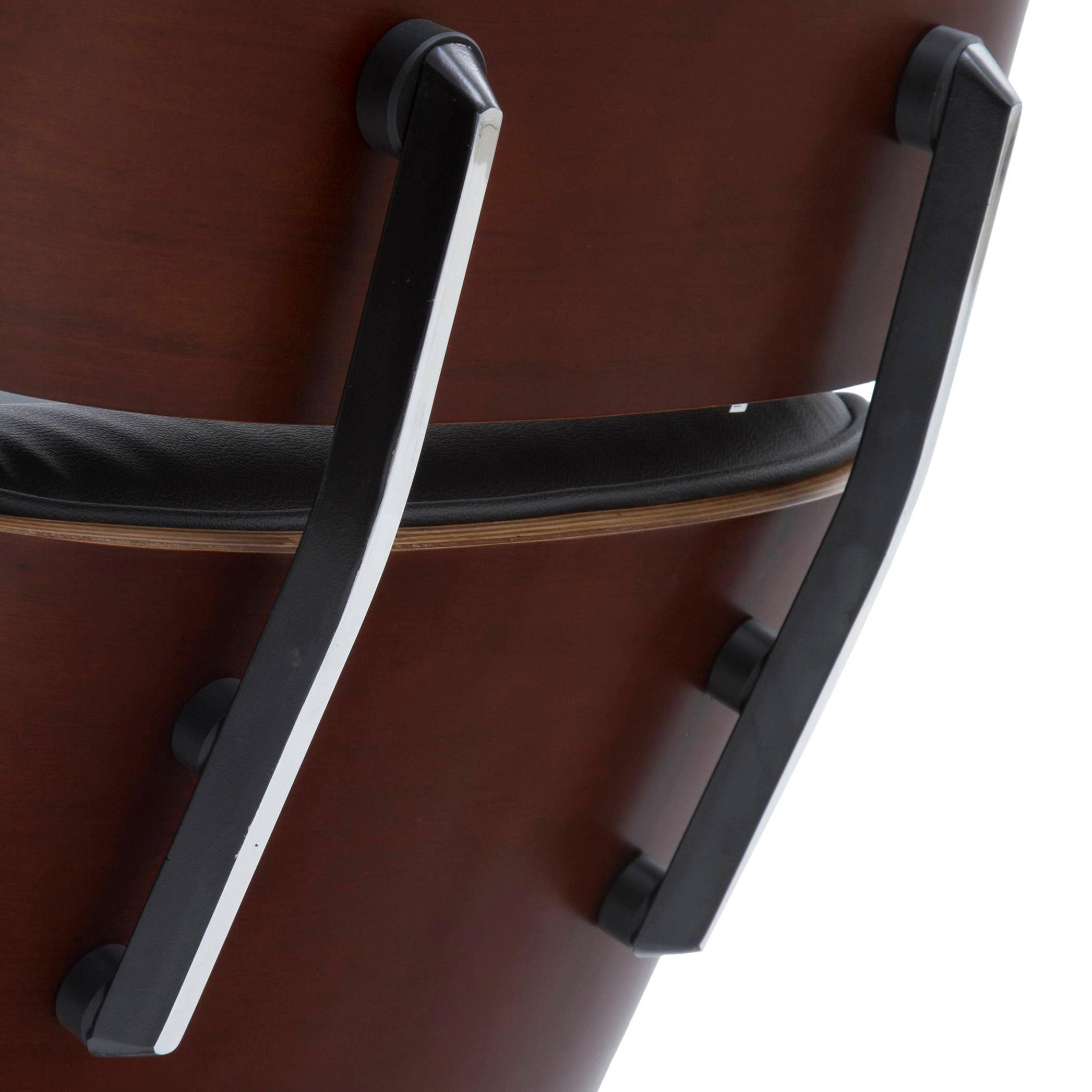 1956 Lounge Chair in Leatherette Black Colour