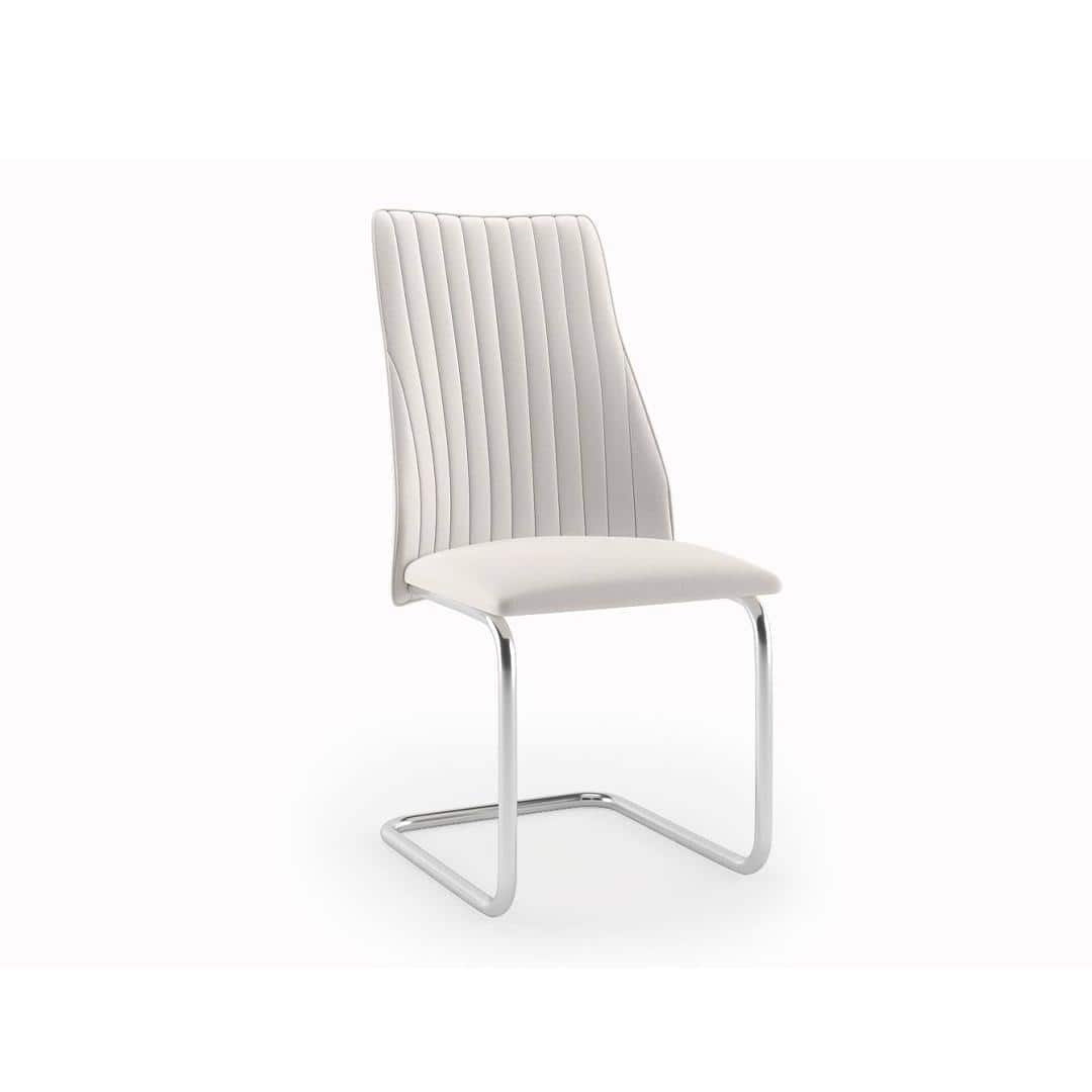 Sanchez 4 Seater Round Table With Set Of 4 Ingrid Dining Chairs (Finish- White)