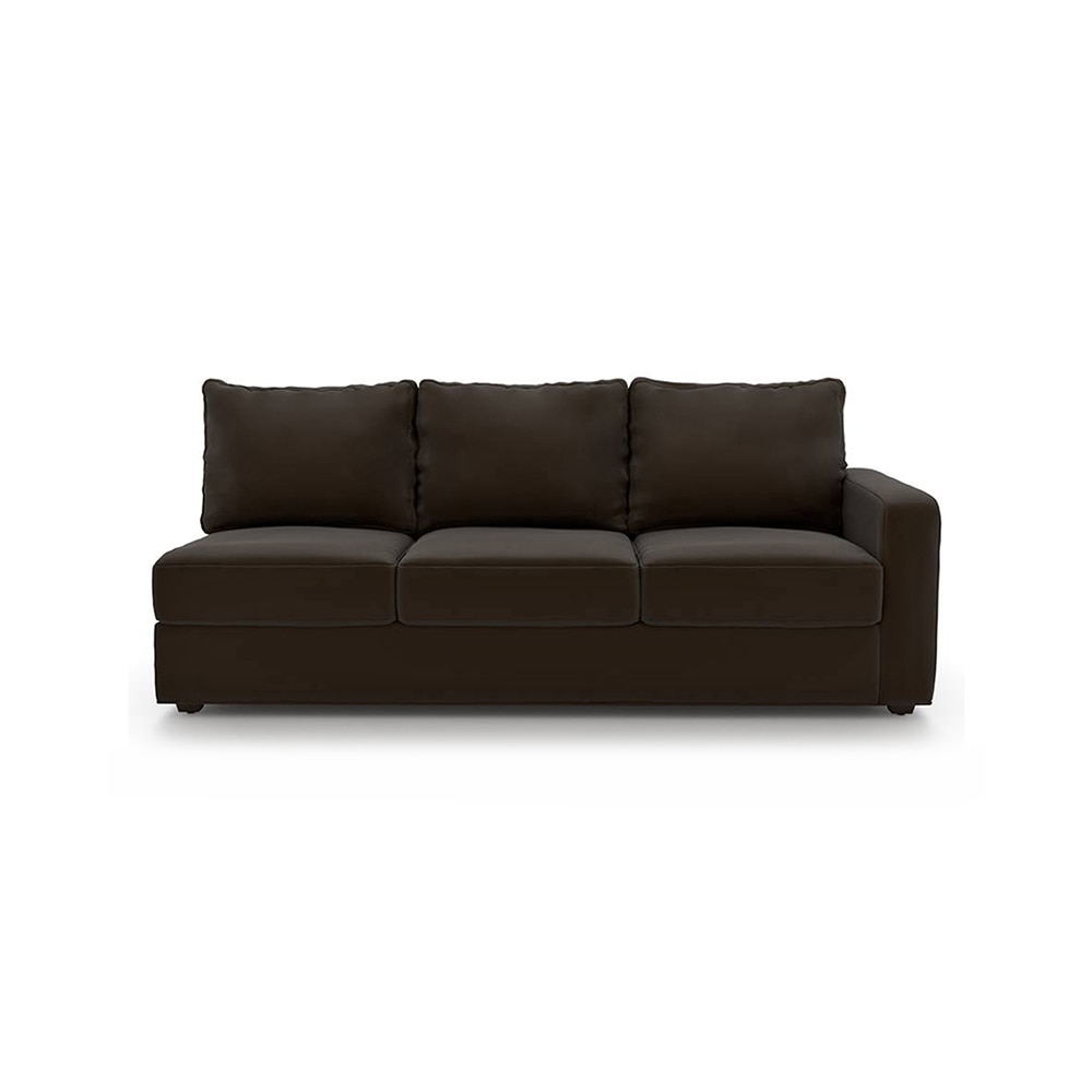 Apollo Compact Sofa (Colour : Chocolate, Cushion : Soft, Seating Capacity : Left Aligned 3 Seater + Left Aligned Chaise)