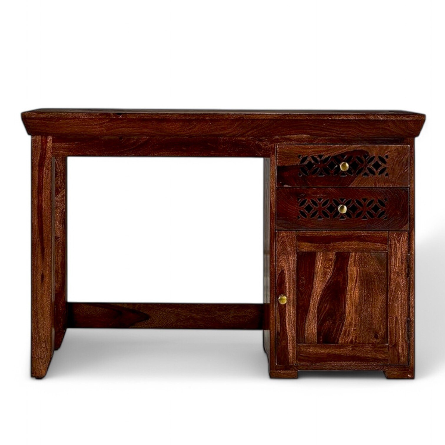 Dayton Sheesham Wood Study Computer Table In Provisional Teak Finish