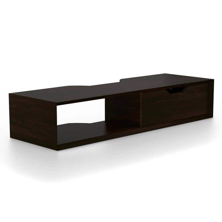 Sawyer Solid Wood Wall Mounted TV Unit in Mahogany Finish