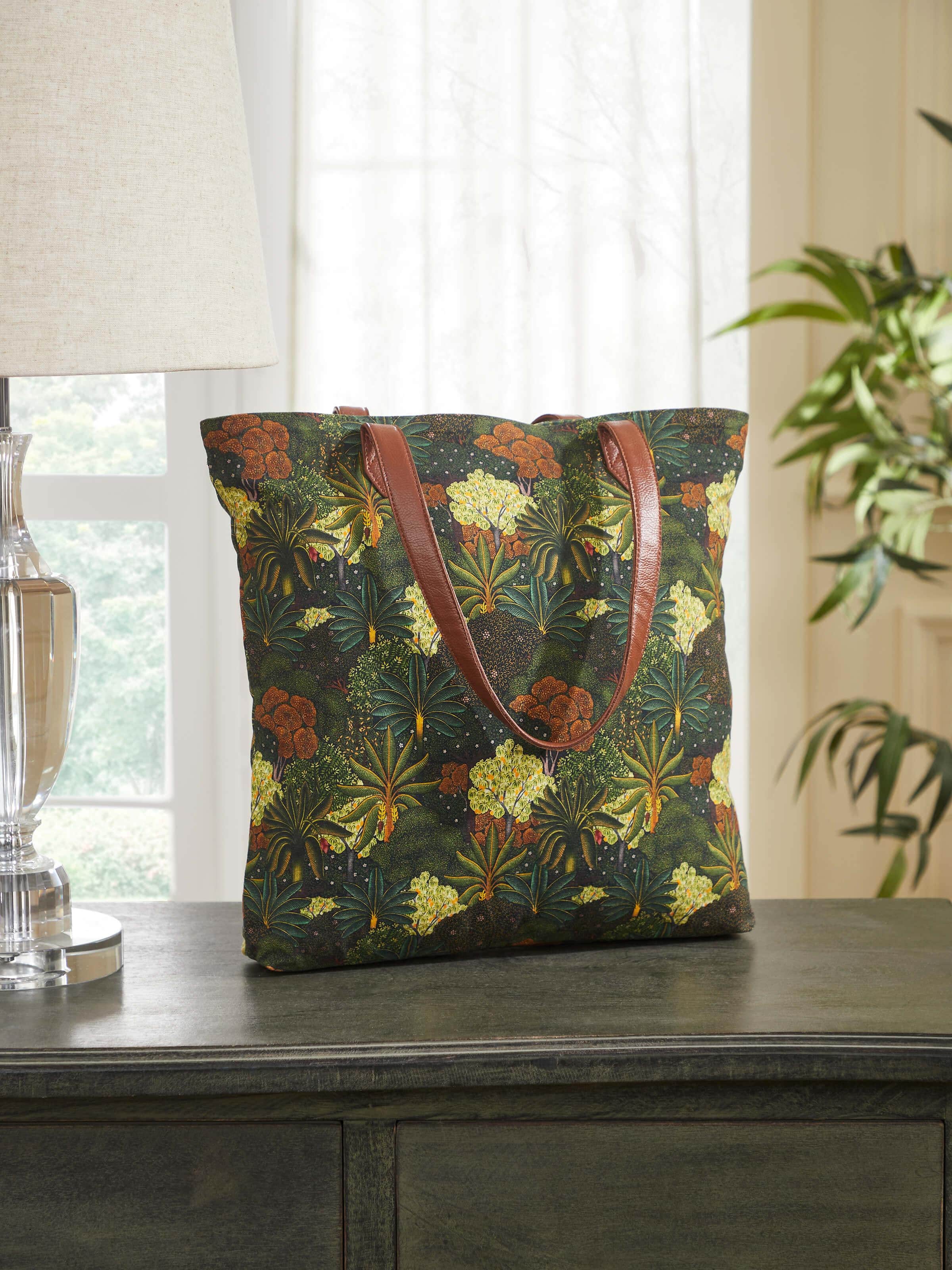 Tote Bag Printed With Designs Inspired By Pichwai Paintings.