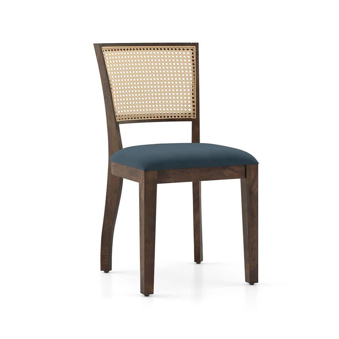 Brighton Square 4 Seater Dining Table With Reed Dining Chair Set